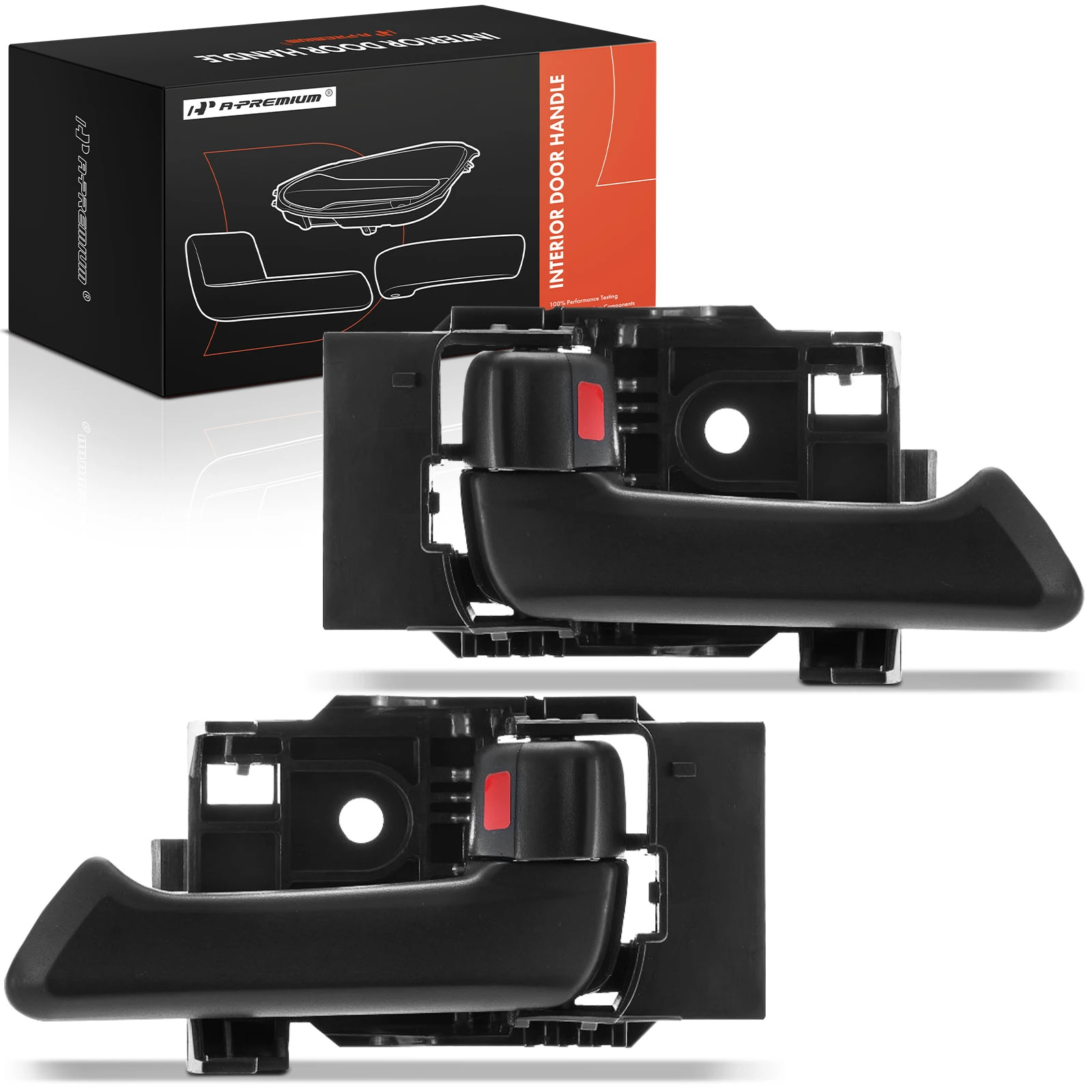 2 Pcs Texture Black Interior Door Handle