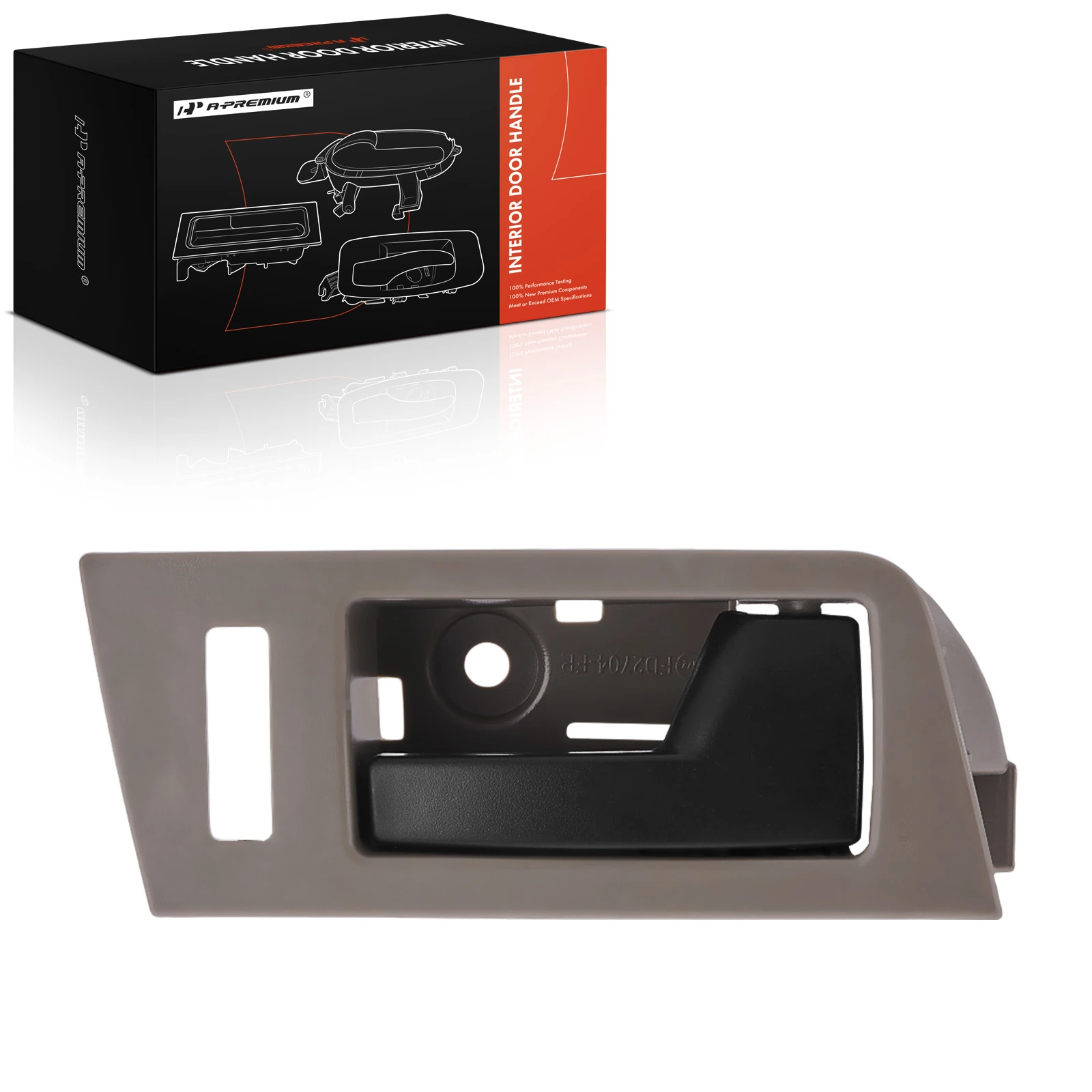 Front Passenger Gray & Black Interior Door Handle