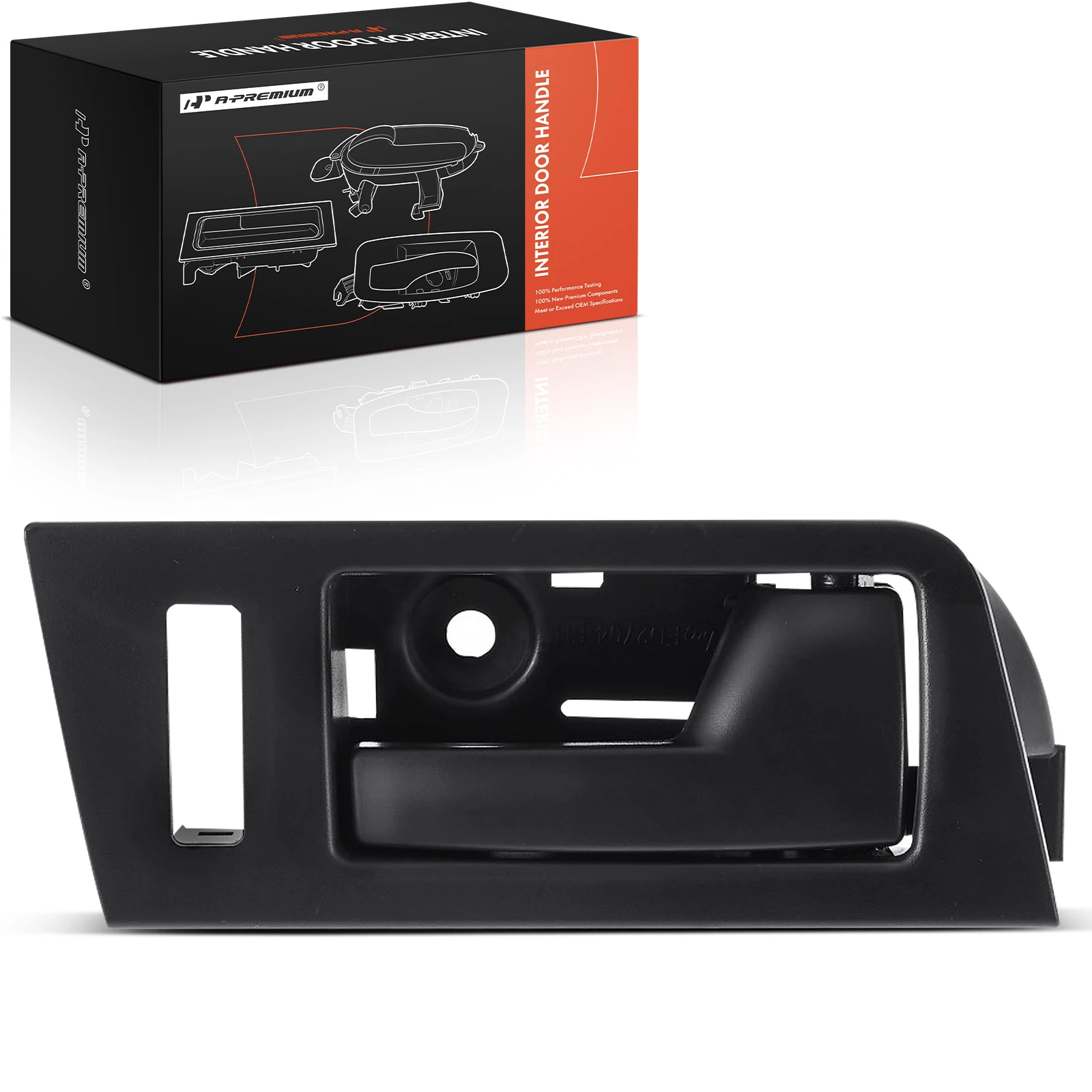 Front Passenger Black Interior Door Handle