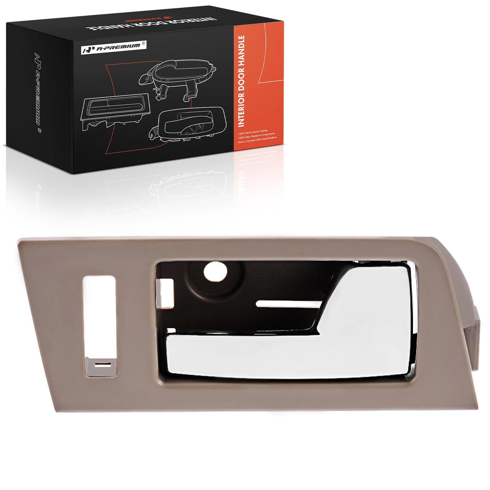 Front Passenger Gray Housing with Chrome Lever Interior Door Handle