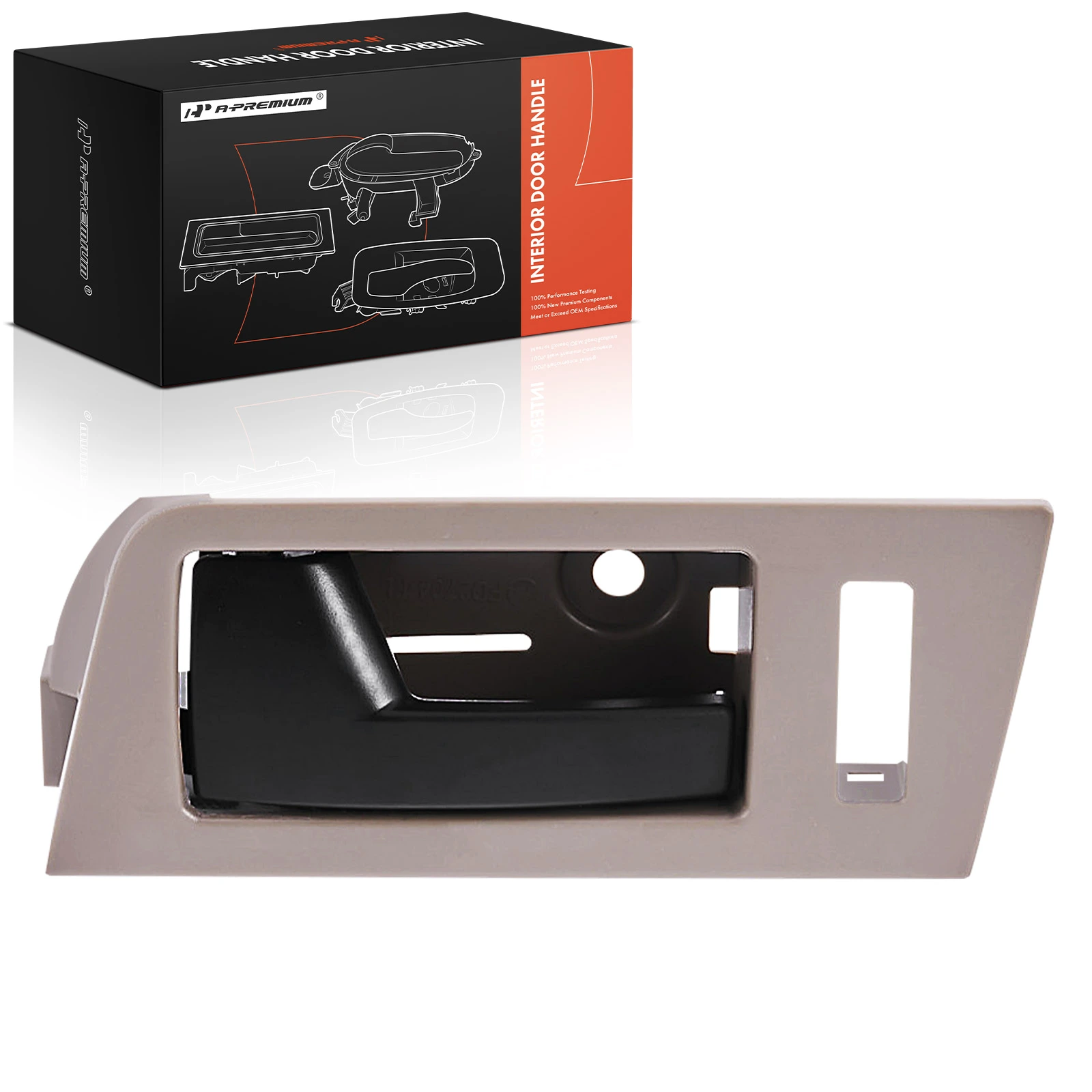 Front Driver Gray & Black Interior Door Handle