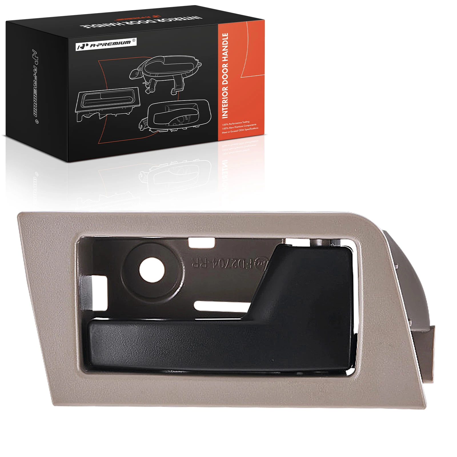 Rear Passenger Gray & Black Interior Door Handle