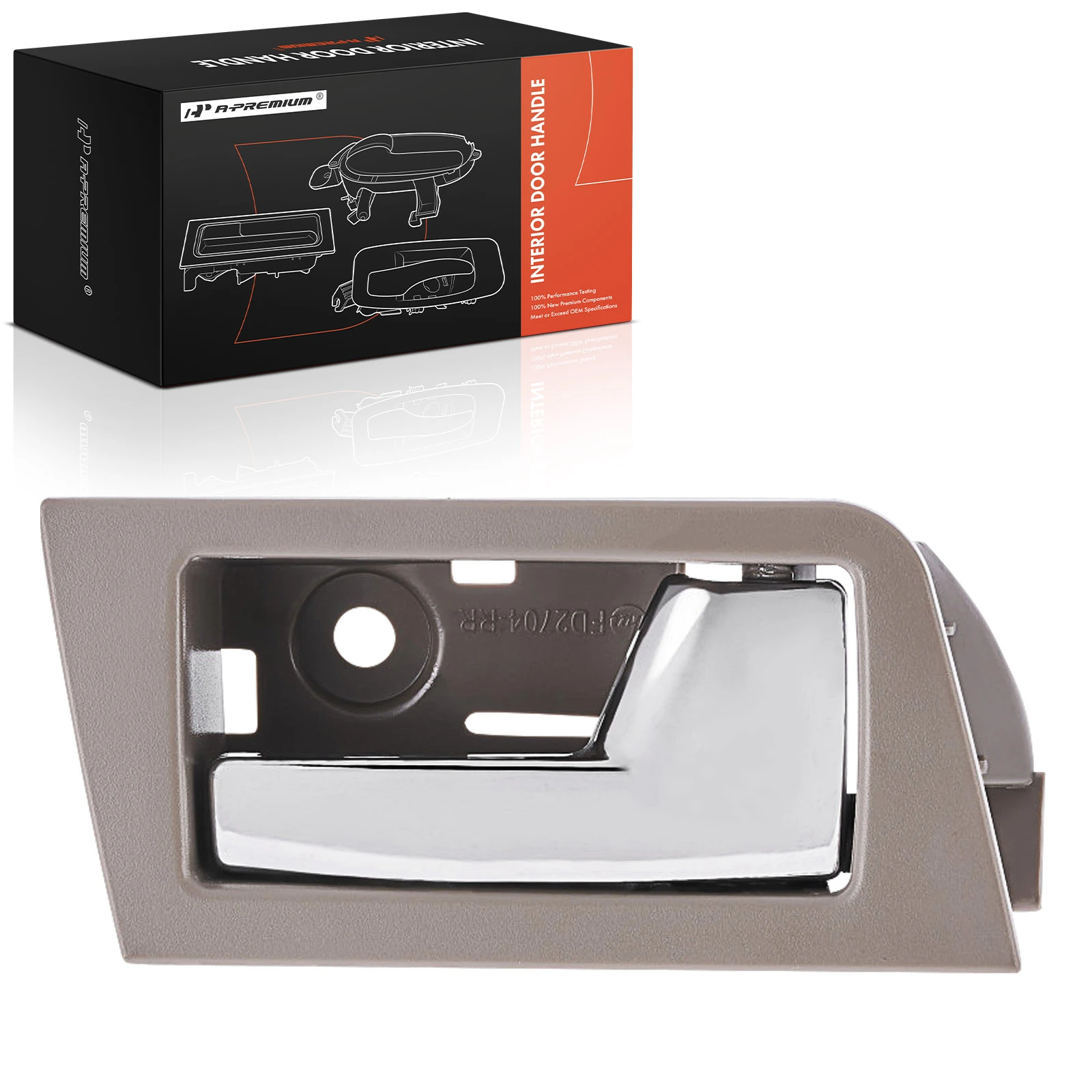 Rear Passenger Gray Housing with Chrome Lever Interior Door Handle