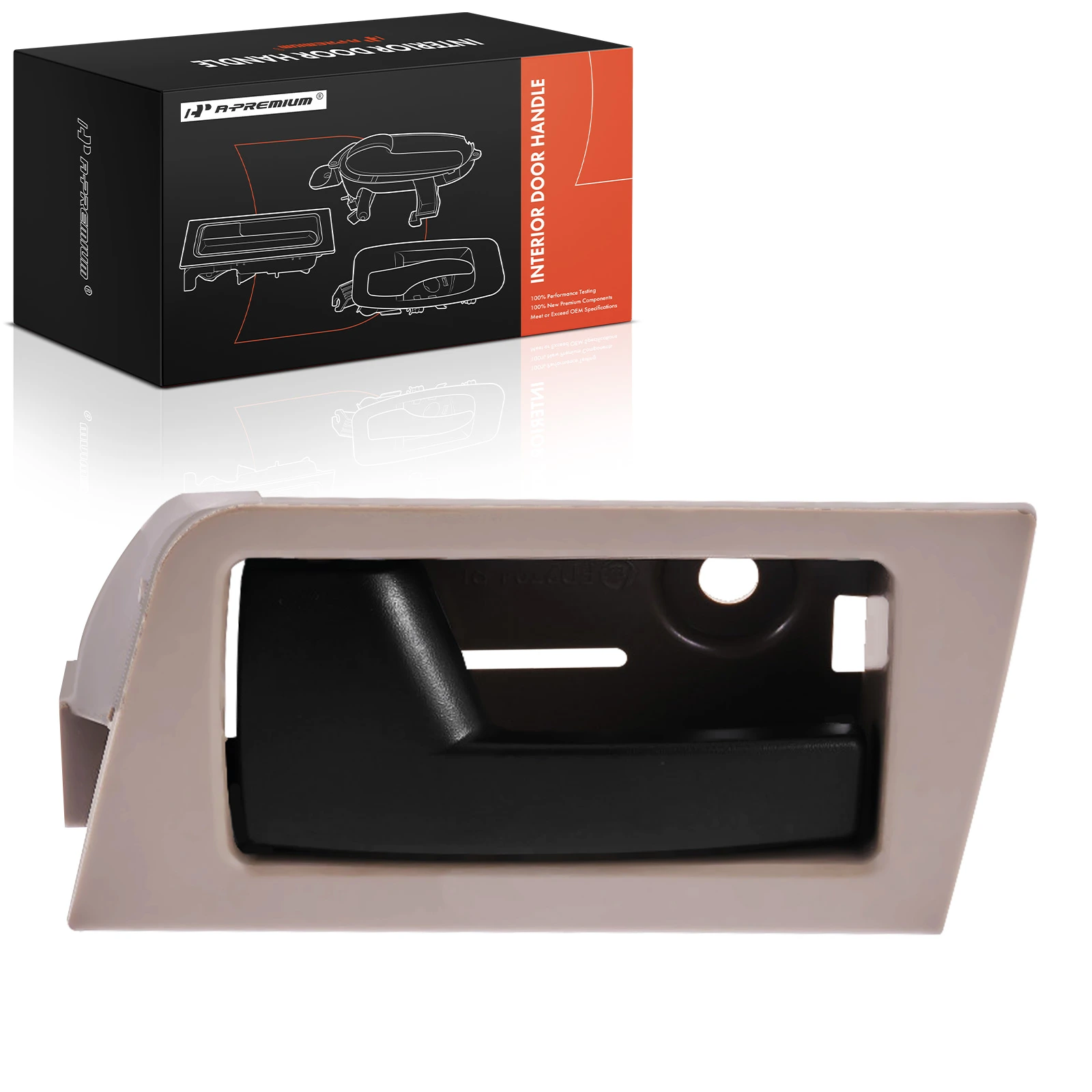 Rear Driver Gray & Black Interior Door Handle