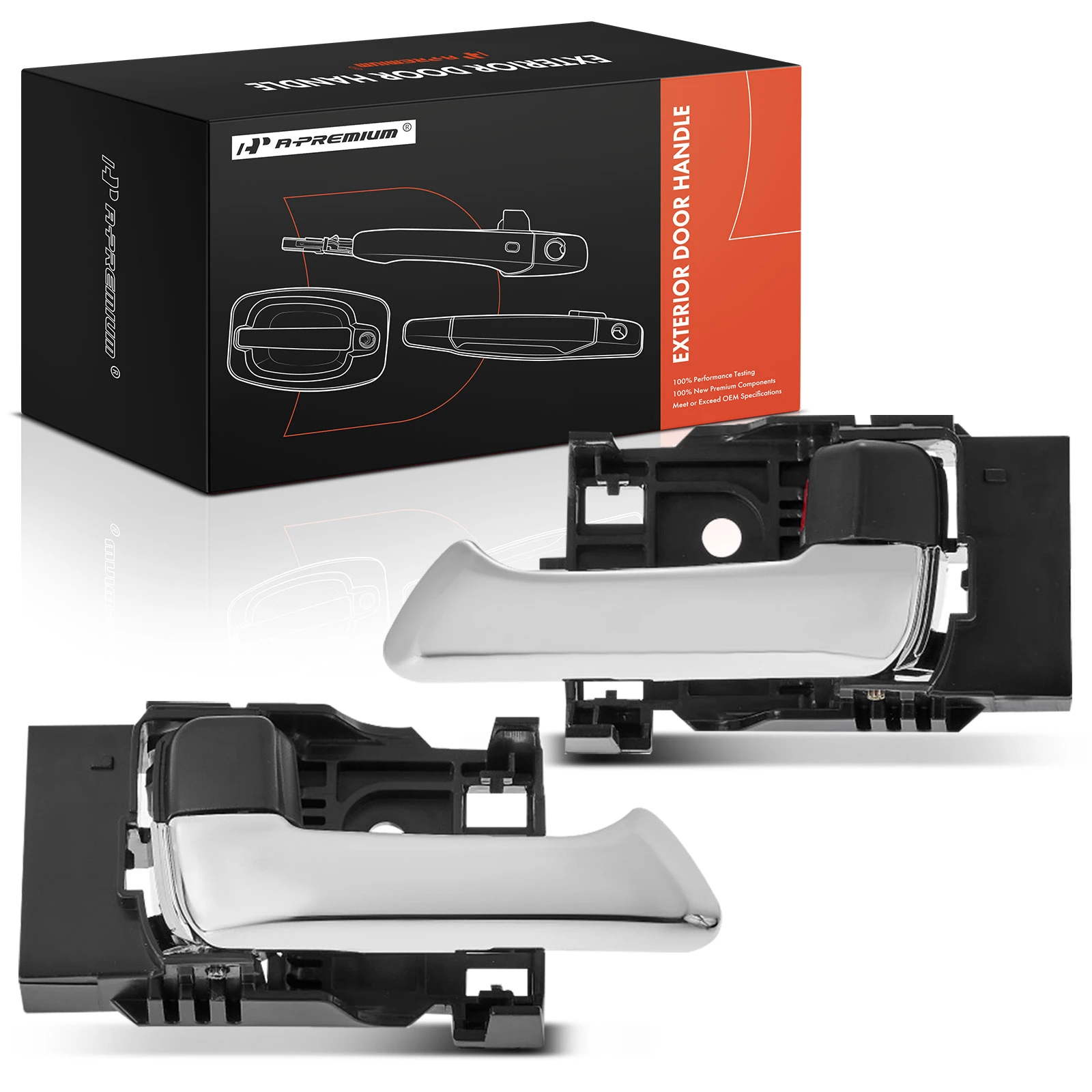 2 Pcs Black or Chrome Interior Door Handle