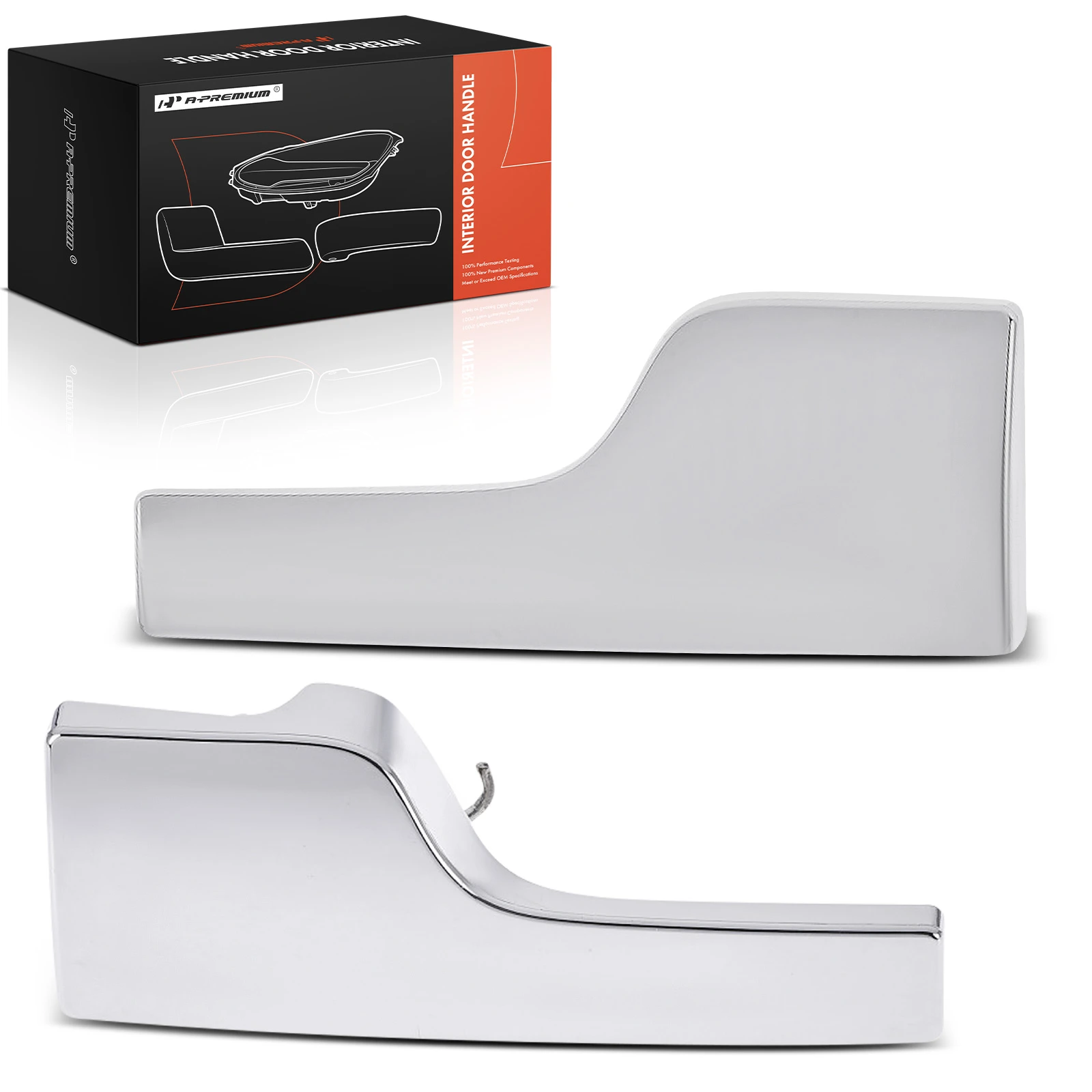 2 Pcs Front & Rear Chrome Interior Door Handle