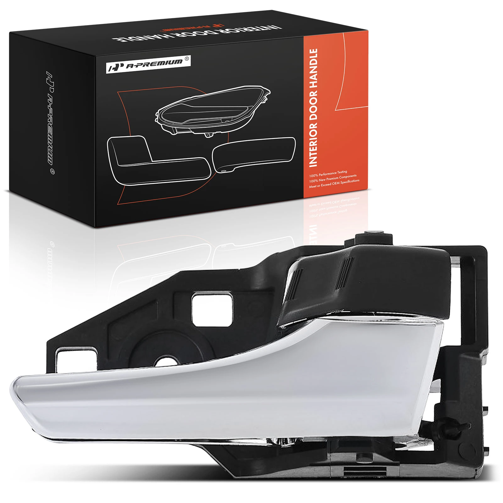 Black & Chrome Interior Door Handle