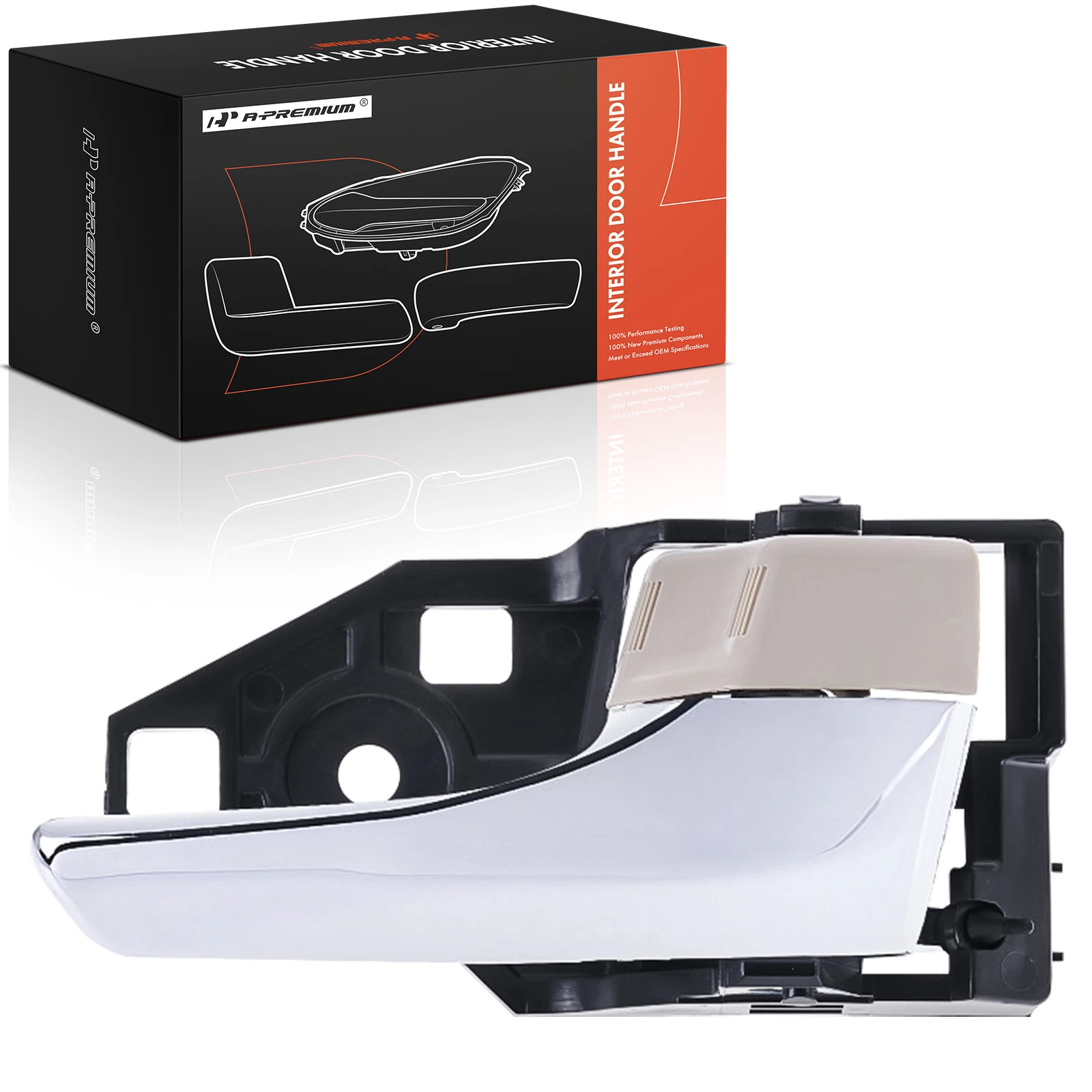 Chrome & Brown Interior Door Handle