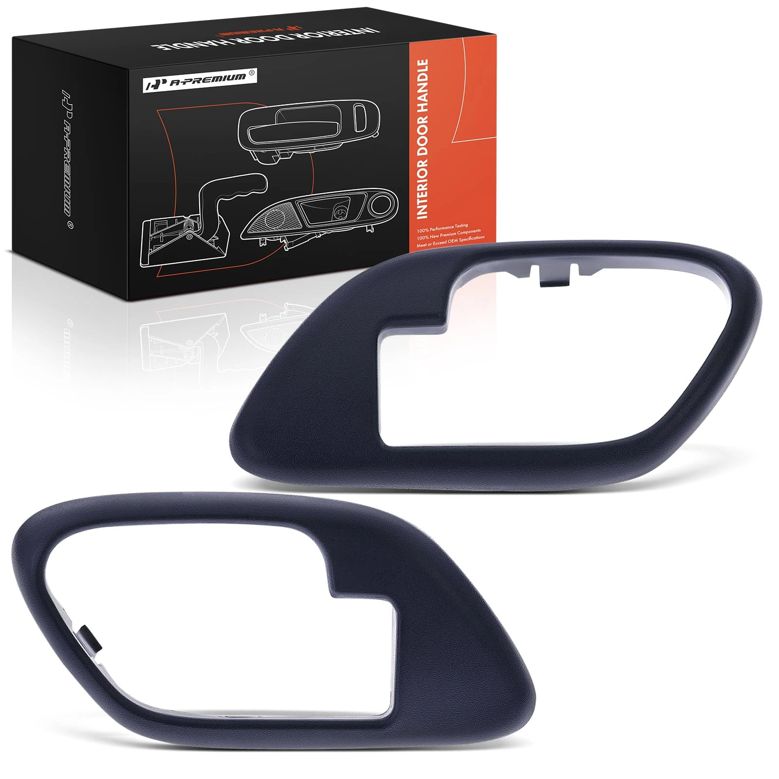 2 Pcs Blue Interior Handle Bezel