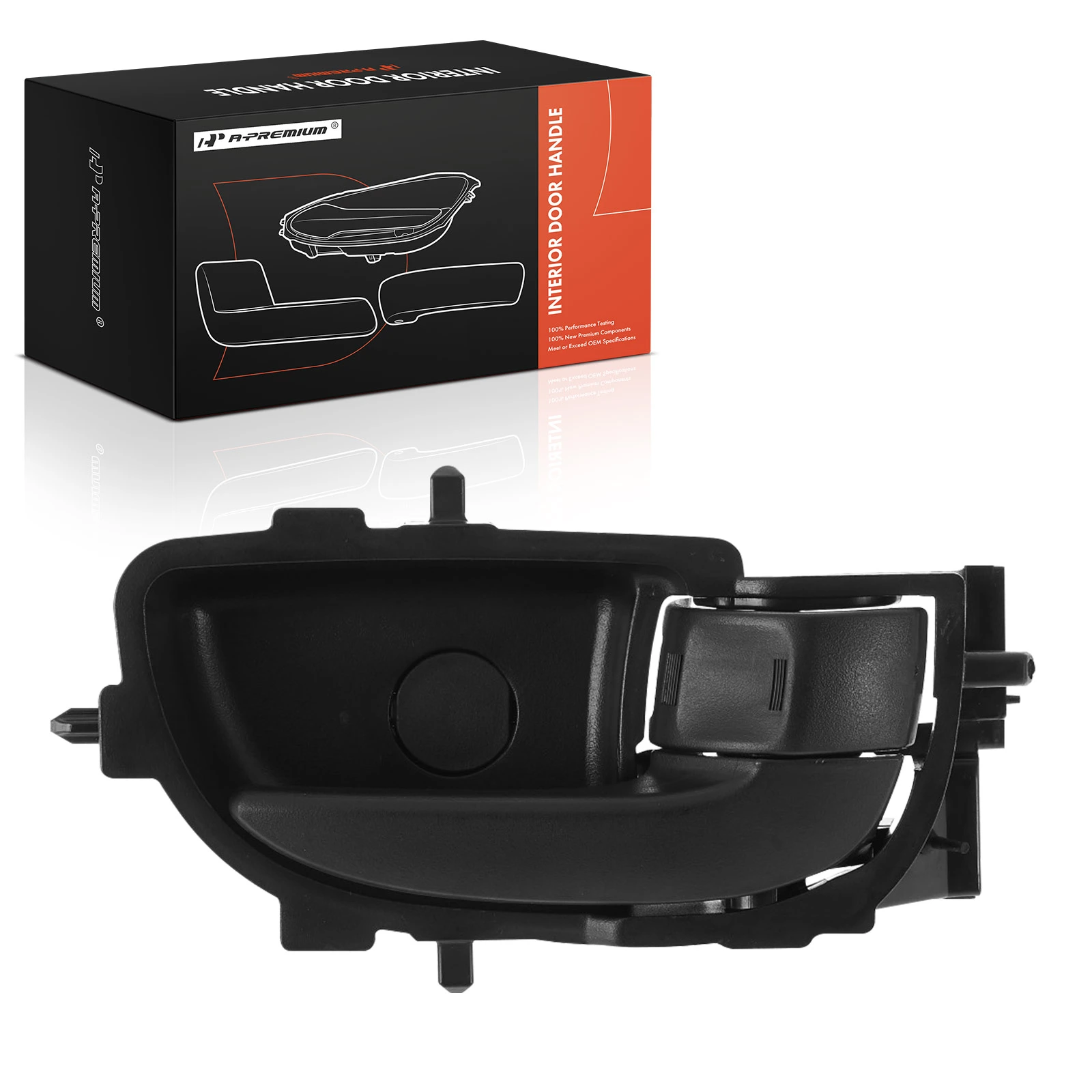 Front Passenger or Rear Passenger Black Interior Door Handle