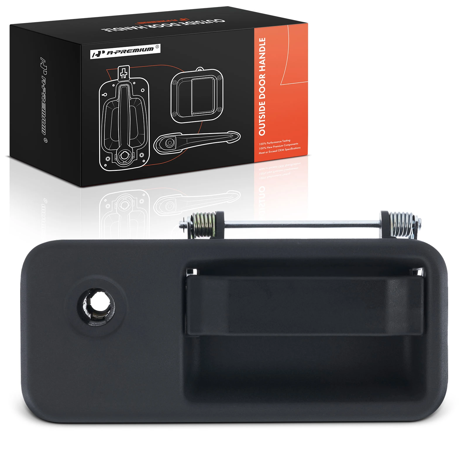 Front Driver Zinc Black Outside Door Handle for 2004-2017 Volvo VHD