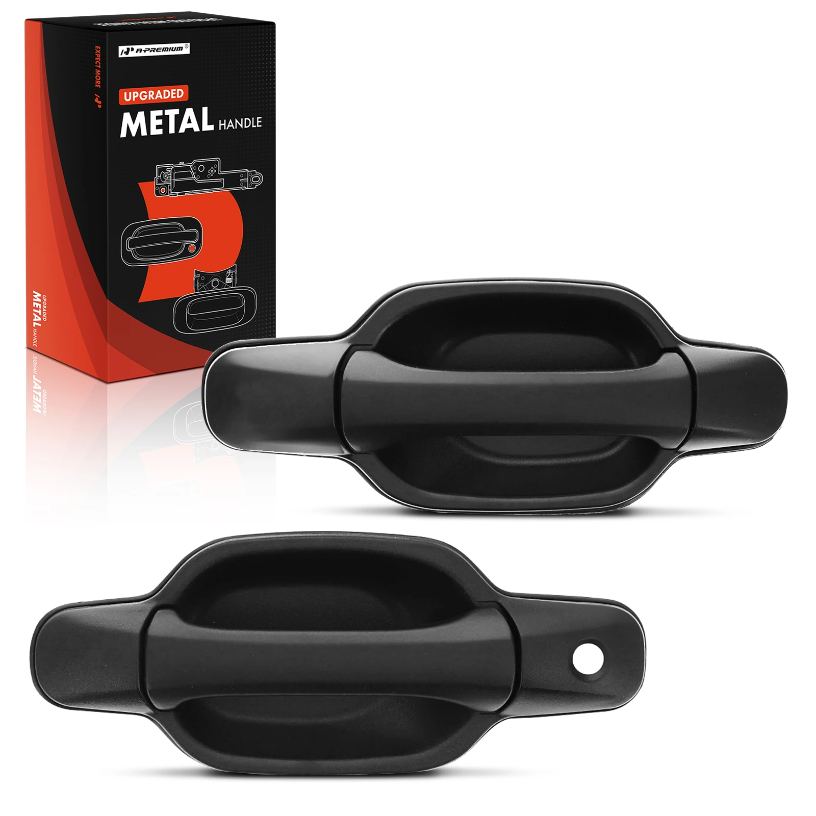 2 Pcs Front Upgraded Metal Exterior Door Handle