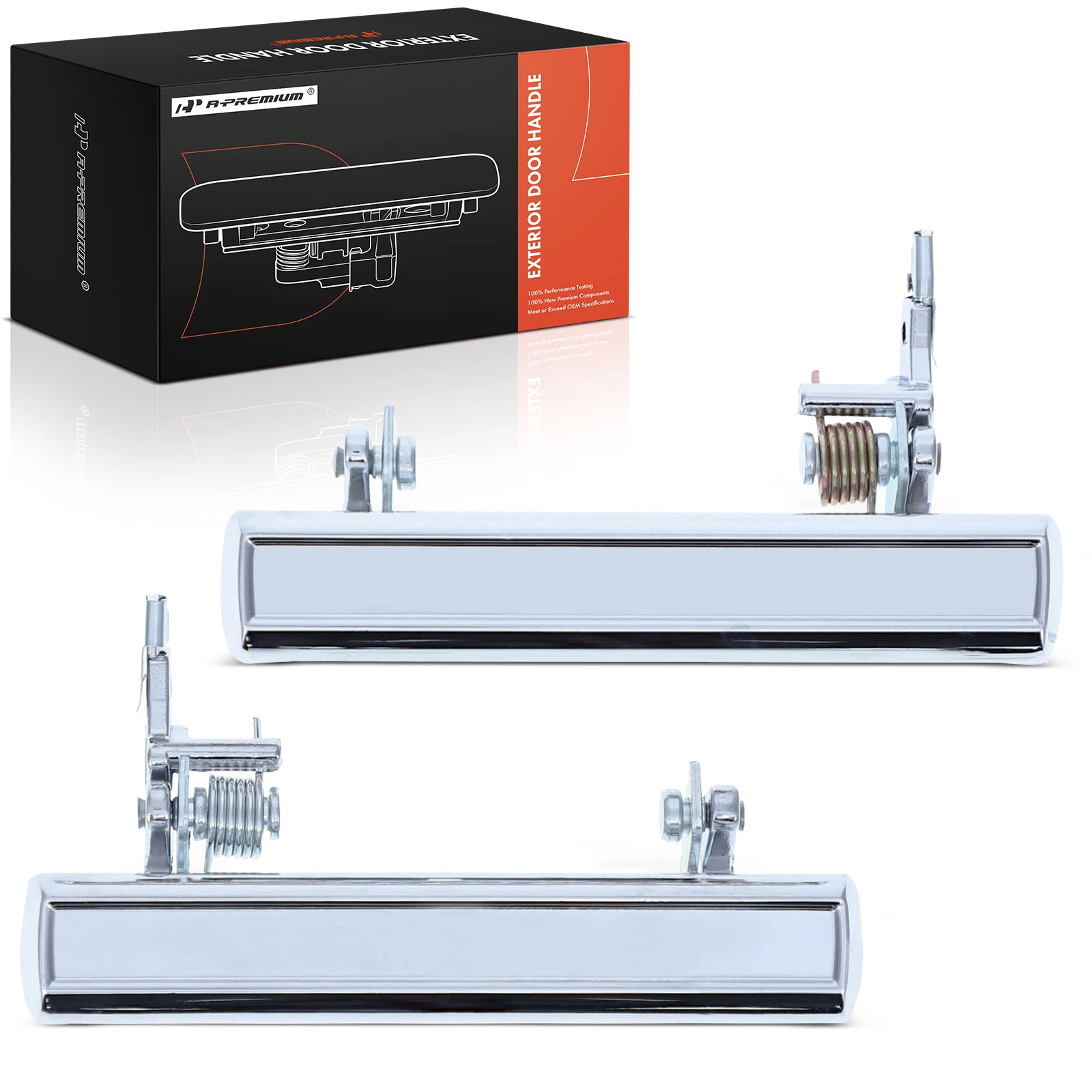 2 Pcs Front Chrome Exterior Door Handle