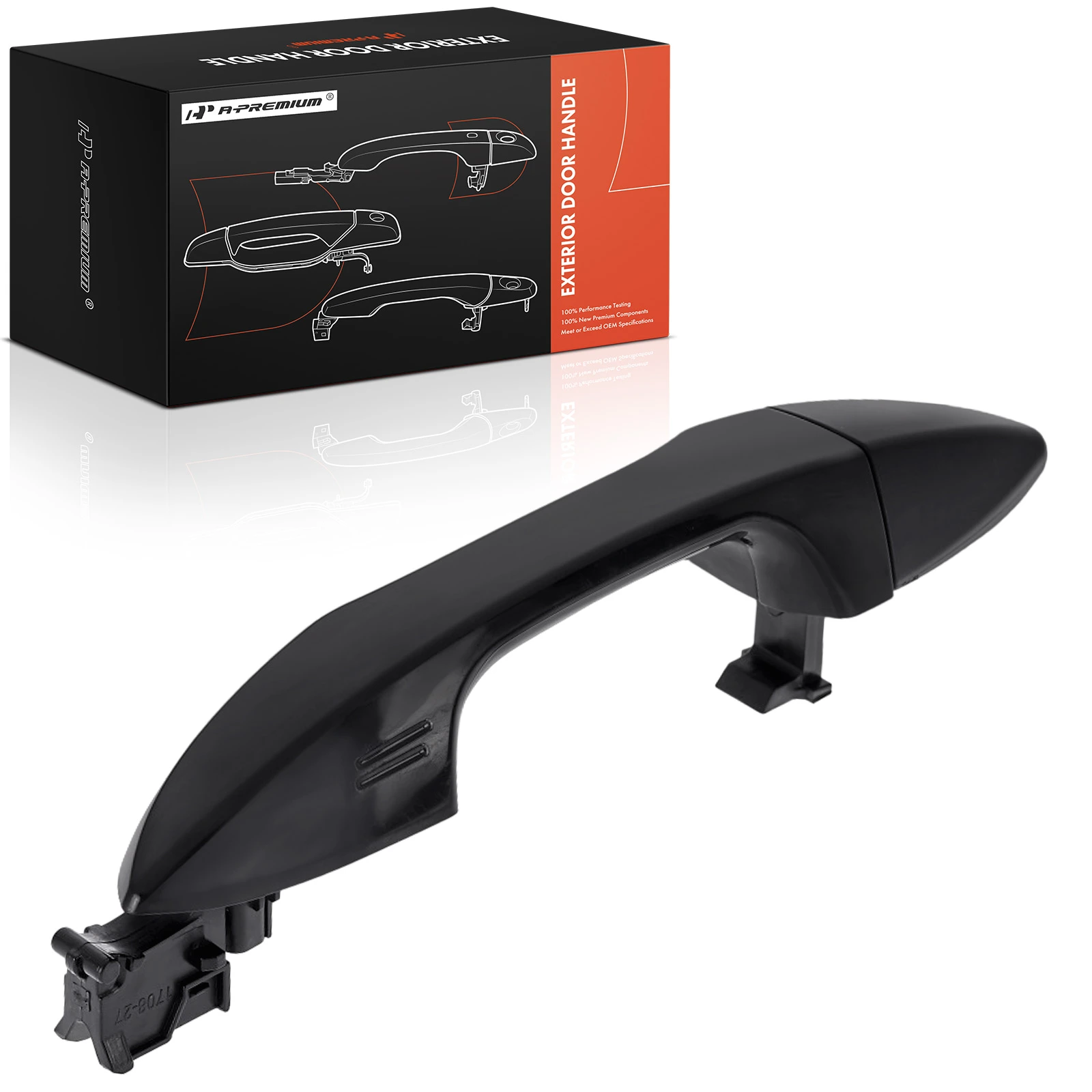 Front Passenger Black Exterior Door Handle