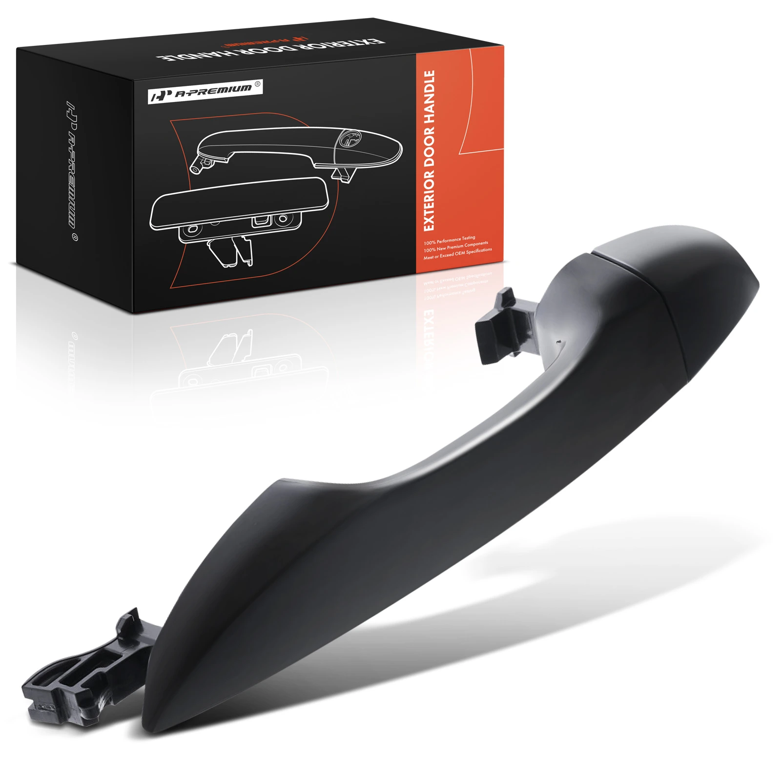 Front Passenger Black Exterior Door Handle