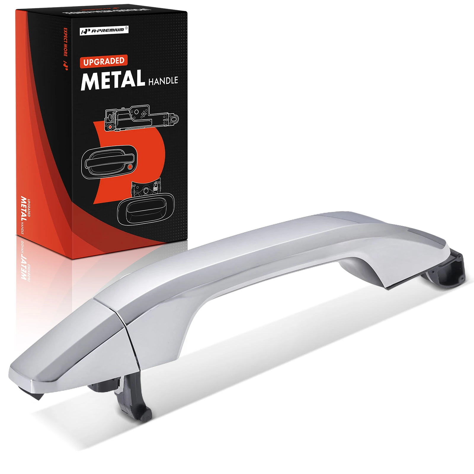 Front Passenger Upgraded Metal Exterior Door Handle Chrome for 2015-2020 Cadillac Escalade ESV