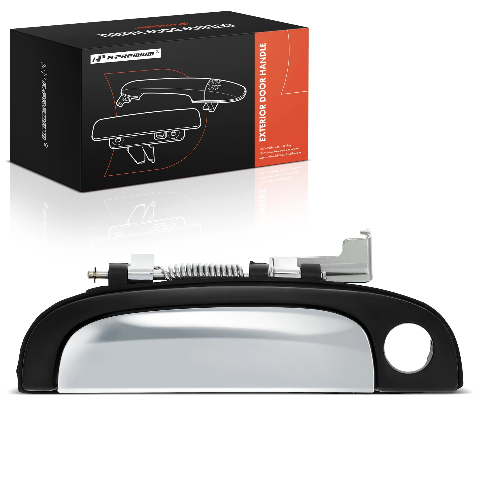 Front Driver Primed Black Exterior Door Handle