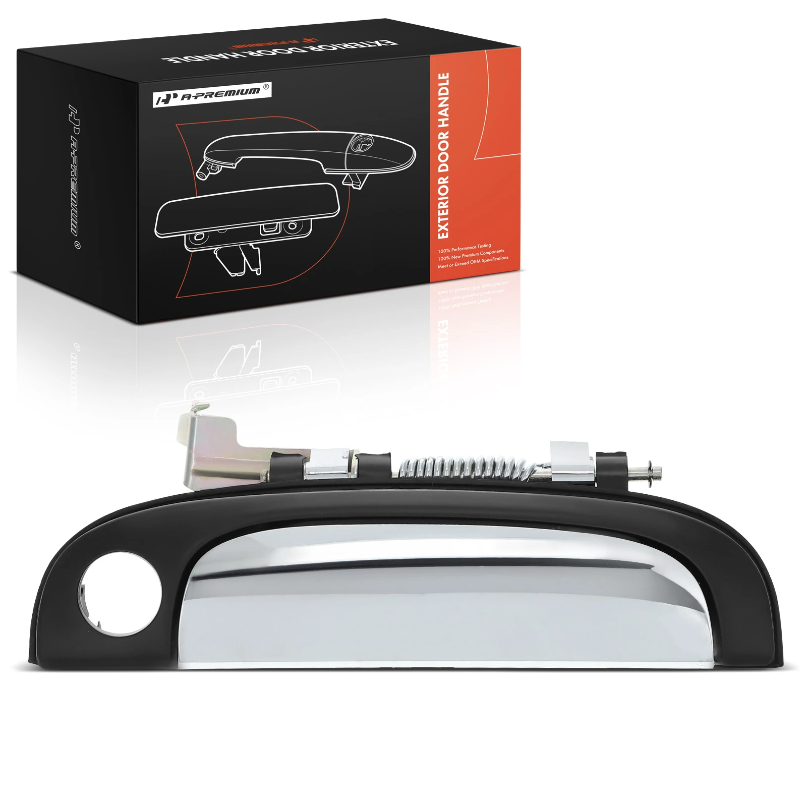 Front Passenger Primed Black Exterior Door Handle