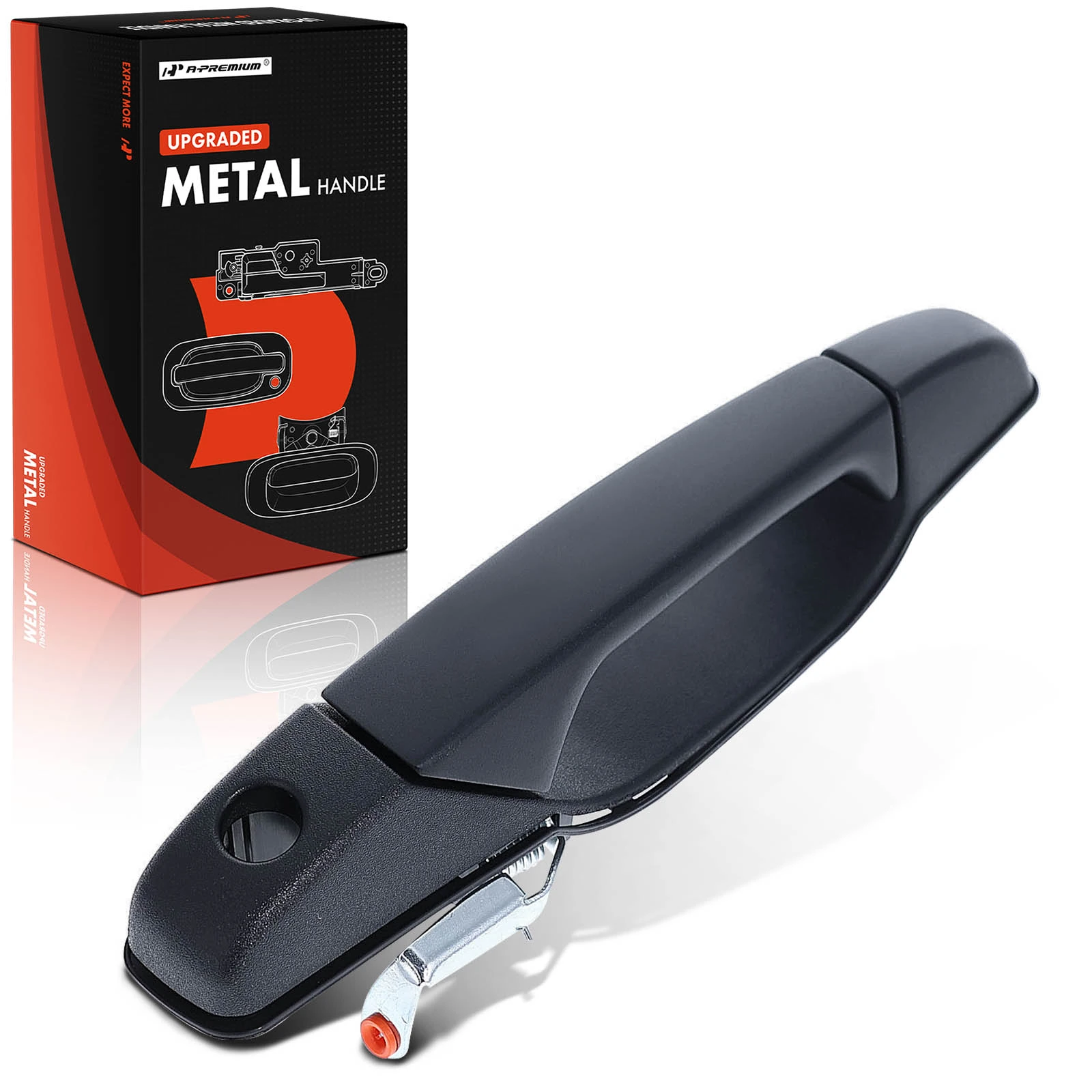 Front Driver Black Exterior Door Handle for 2007-2014 GMC Yukon