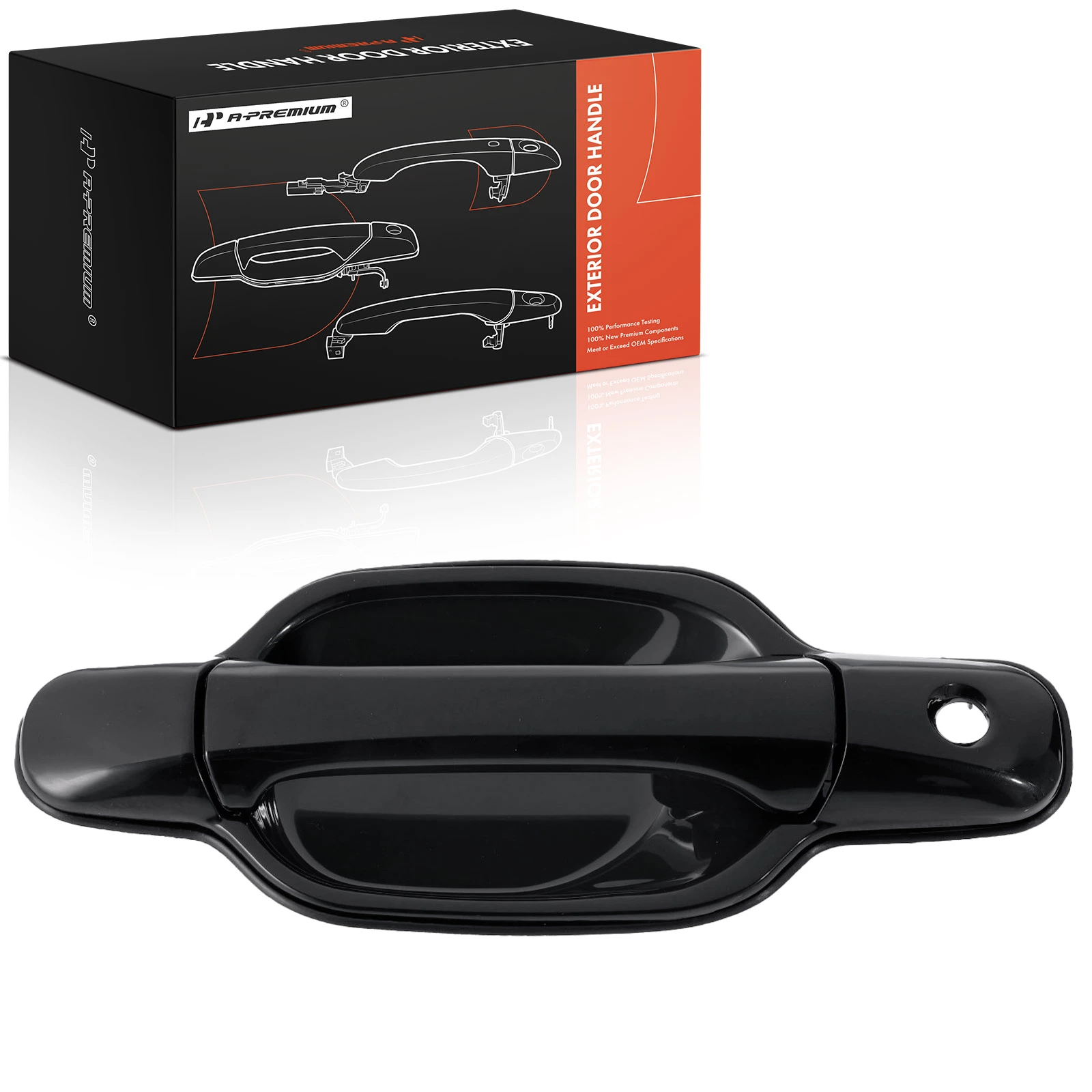 Rear Driver Black Smooth Exterior Door Handle