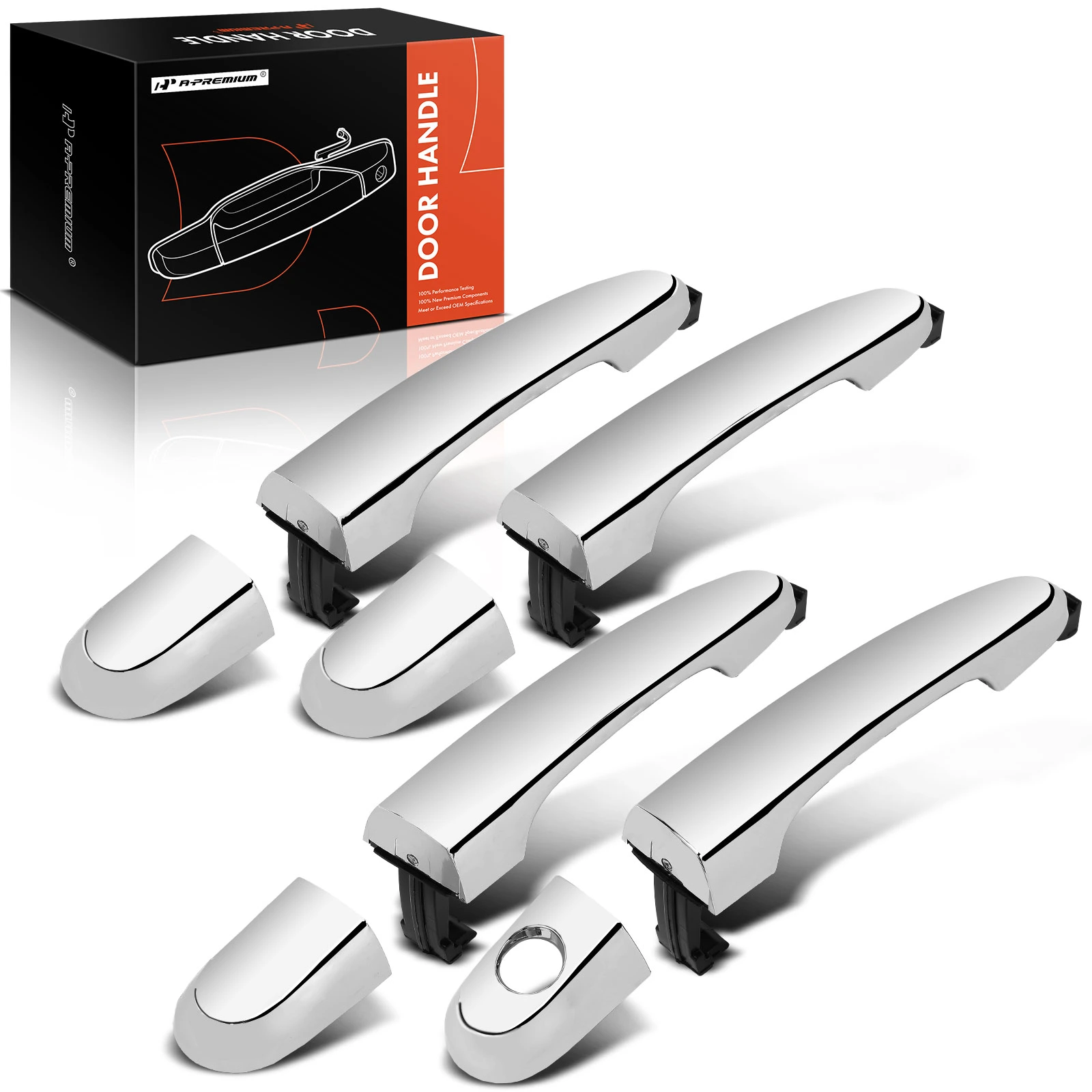 4 Pcs Front & Rear Chrome Exterior Door Handle