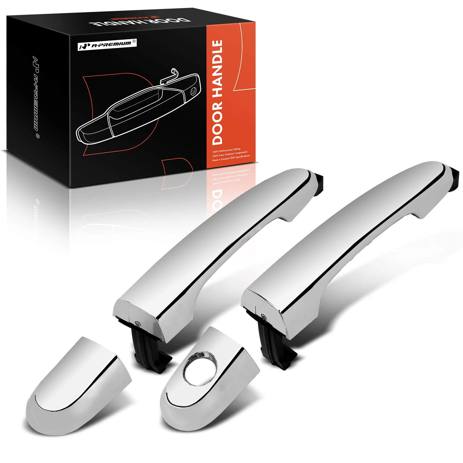 2 Pcs Front Chrome Exterior Door Handle