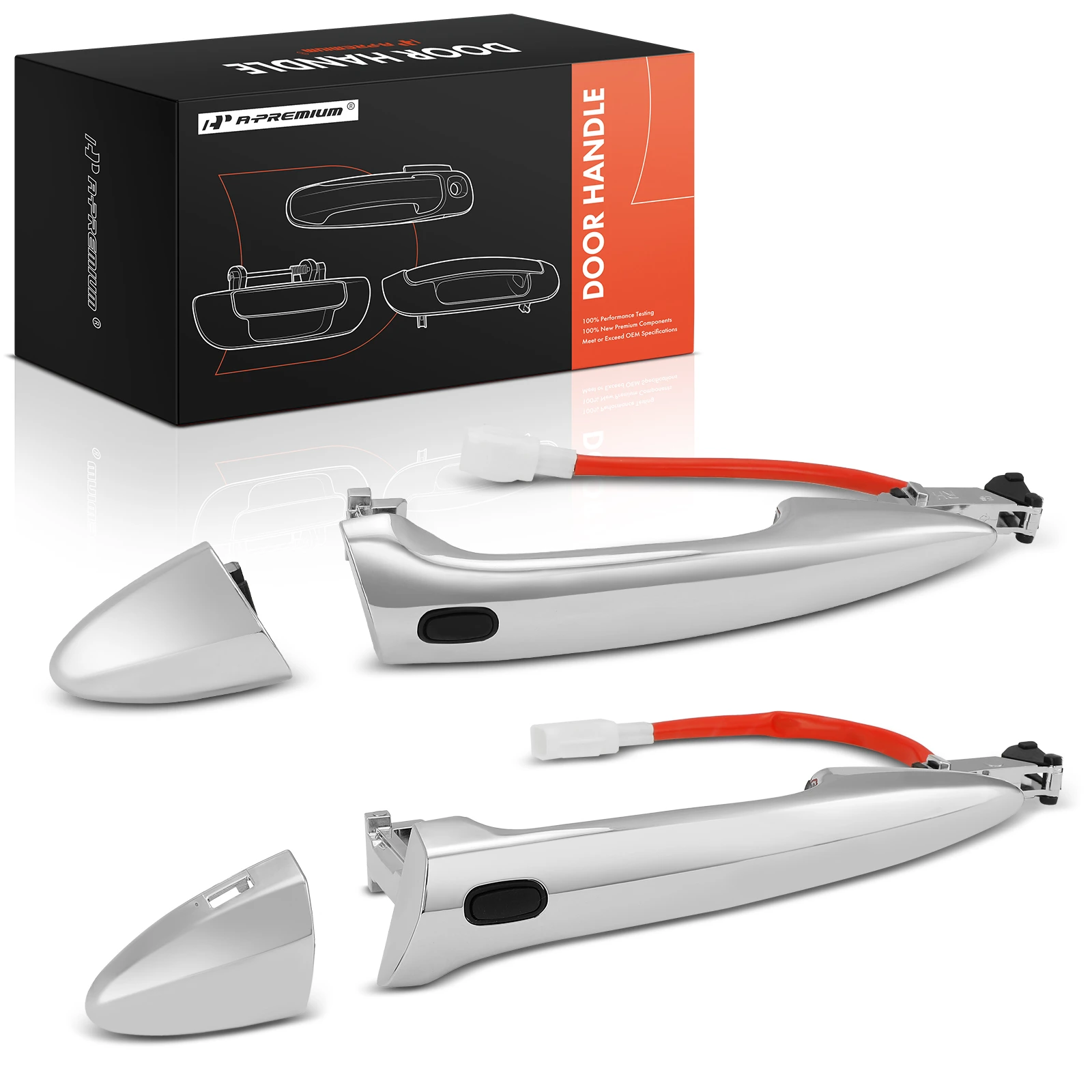 2 Pcs Front Driver & Passenger Chrome Exterior Door Handle