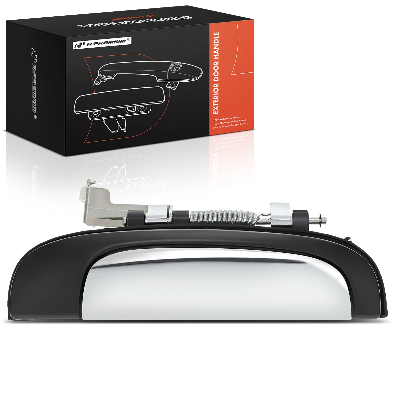 Rear Passenger Chrome & Primed Black Exterior Door Handle