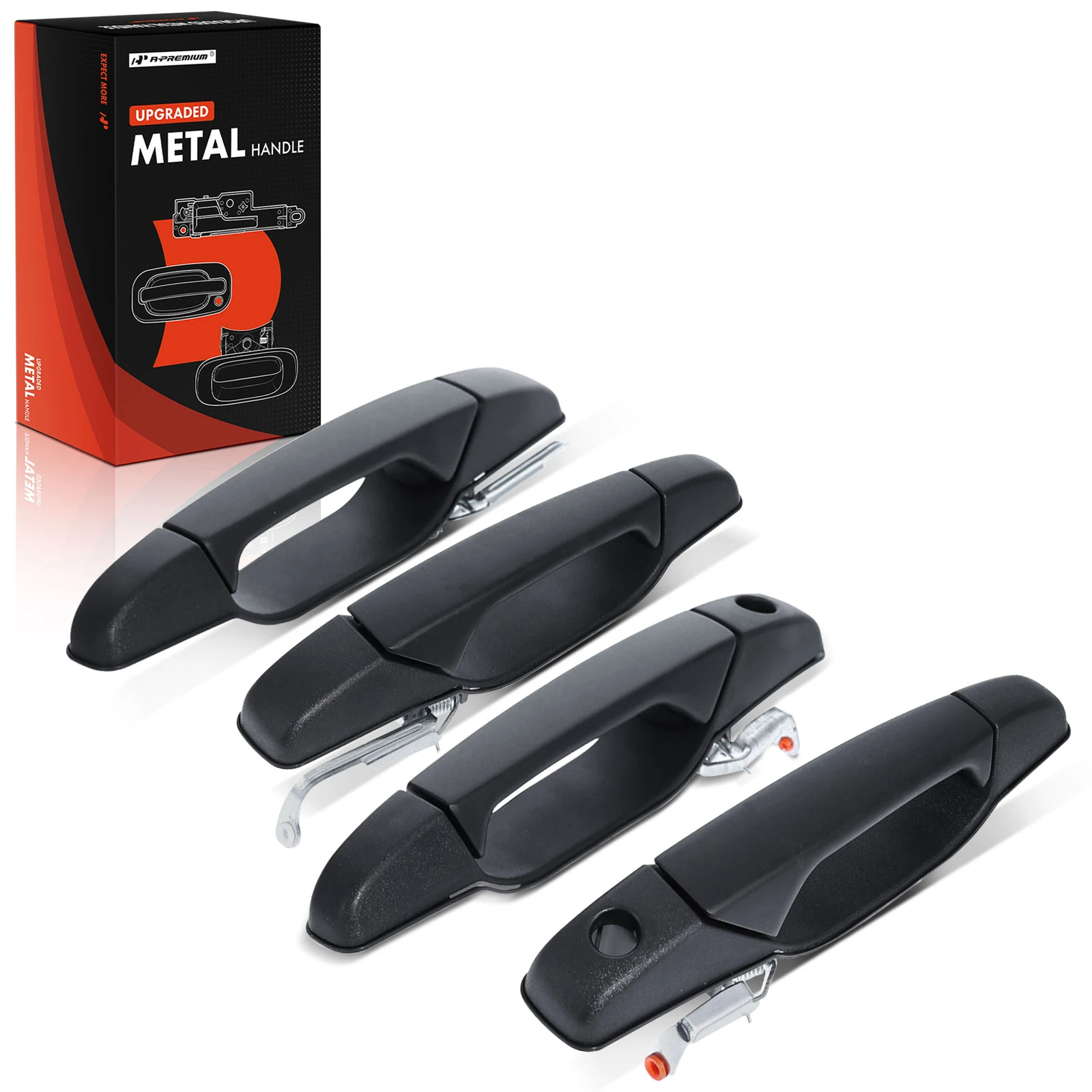 4 Pcs Upgraded Metal Front & Rear Exterior Door Handle