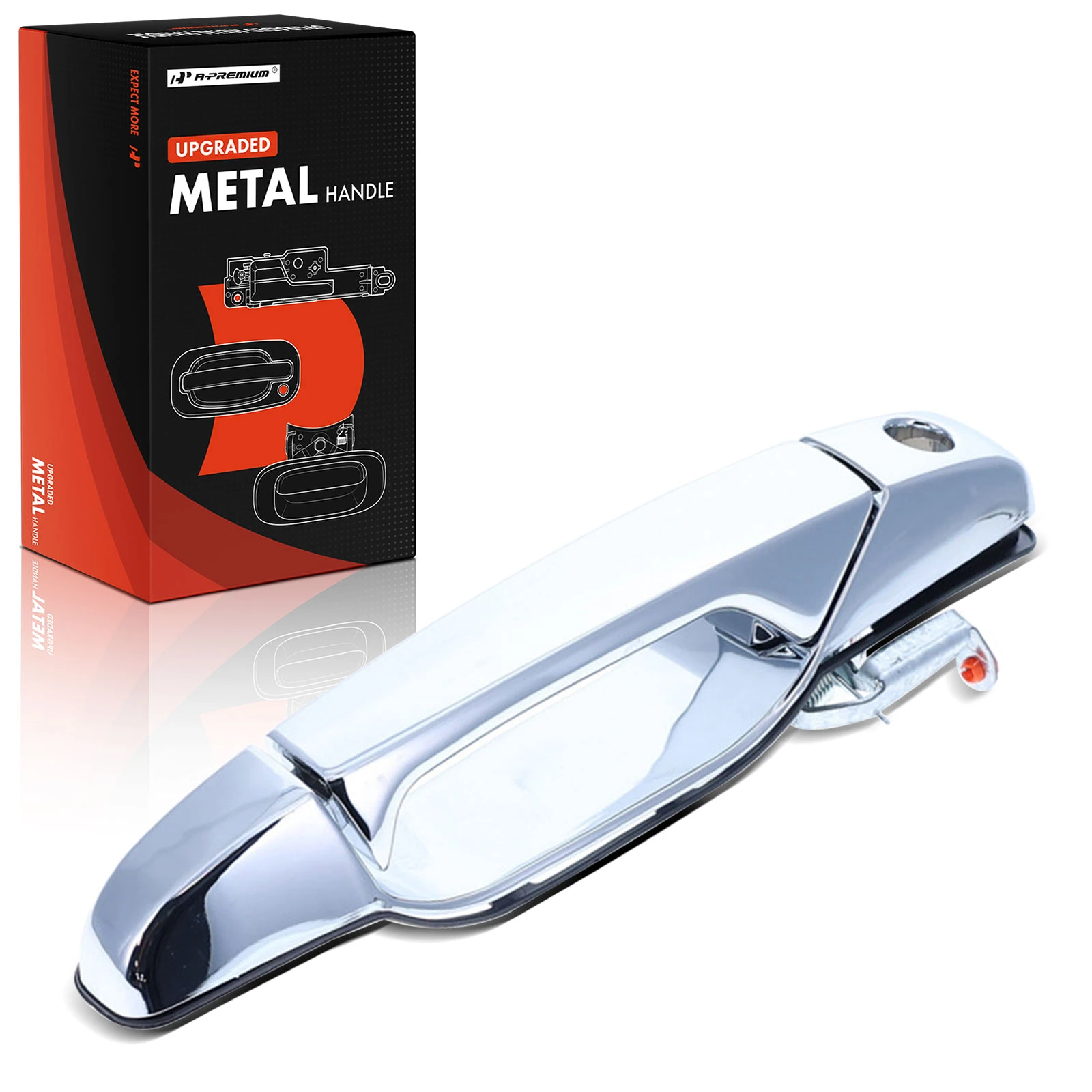 Front Passenger Upgraded Metal Exterior Door Handle with Keyhole