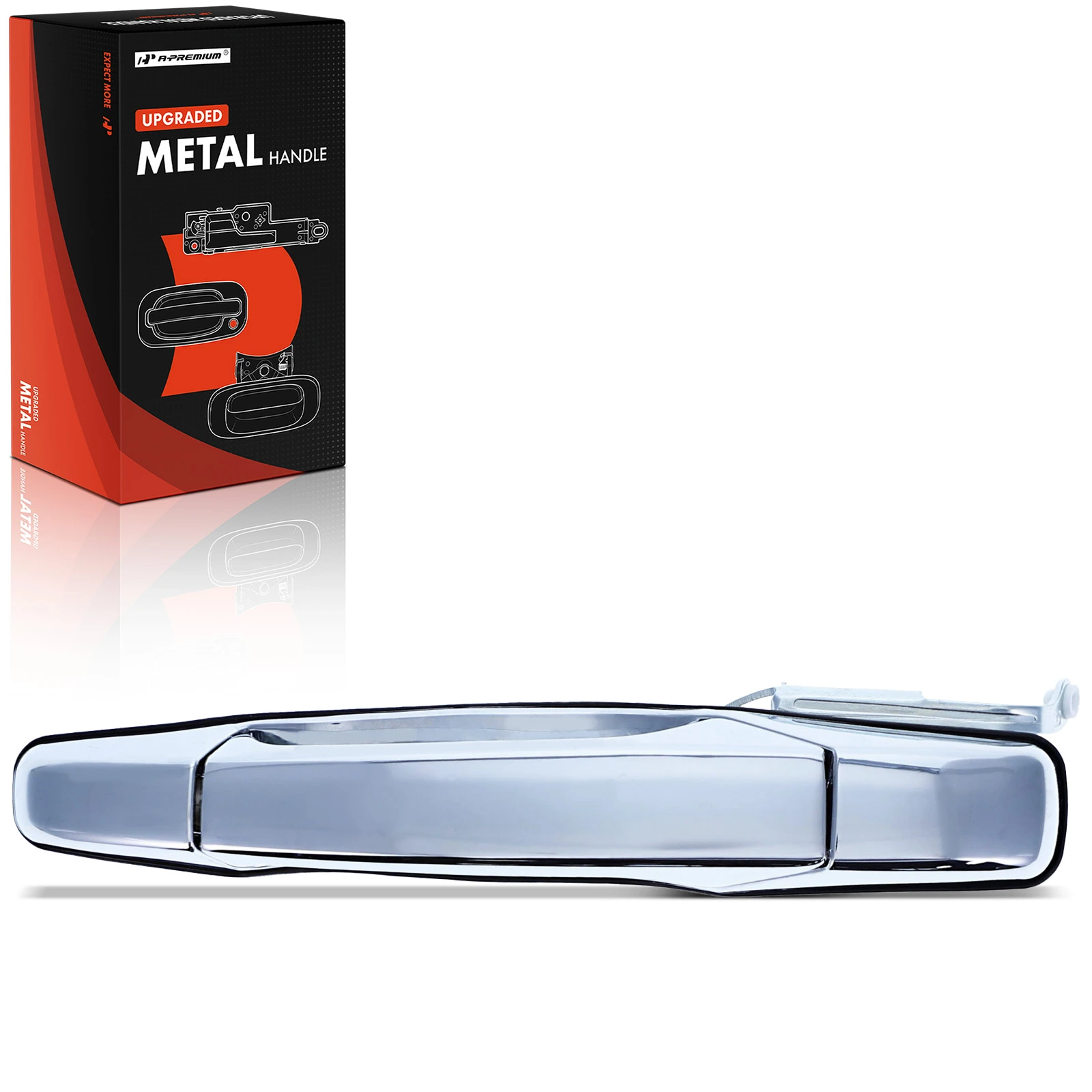 Rear Driver Upgraded Metal Chrome Exterior Door Handle