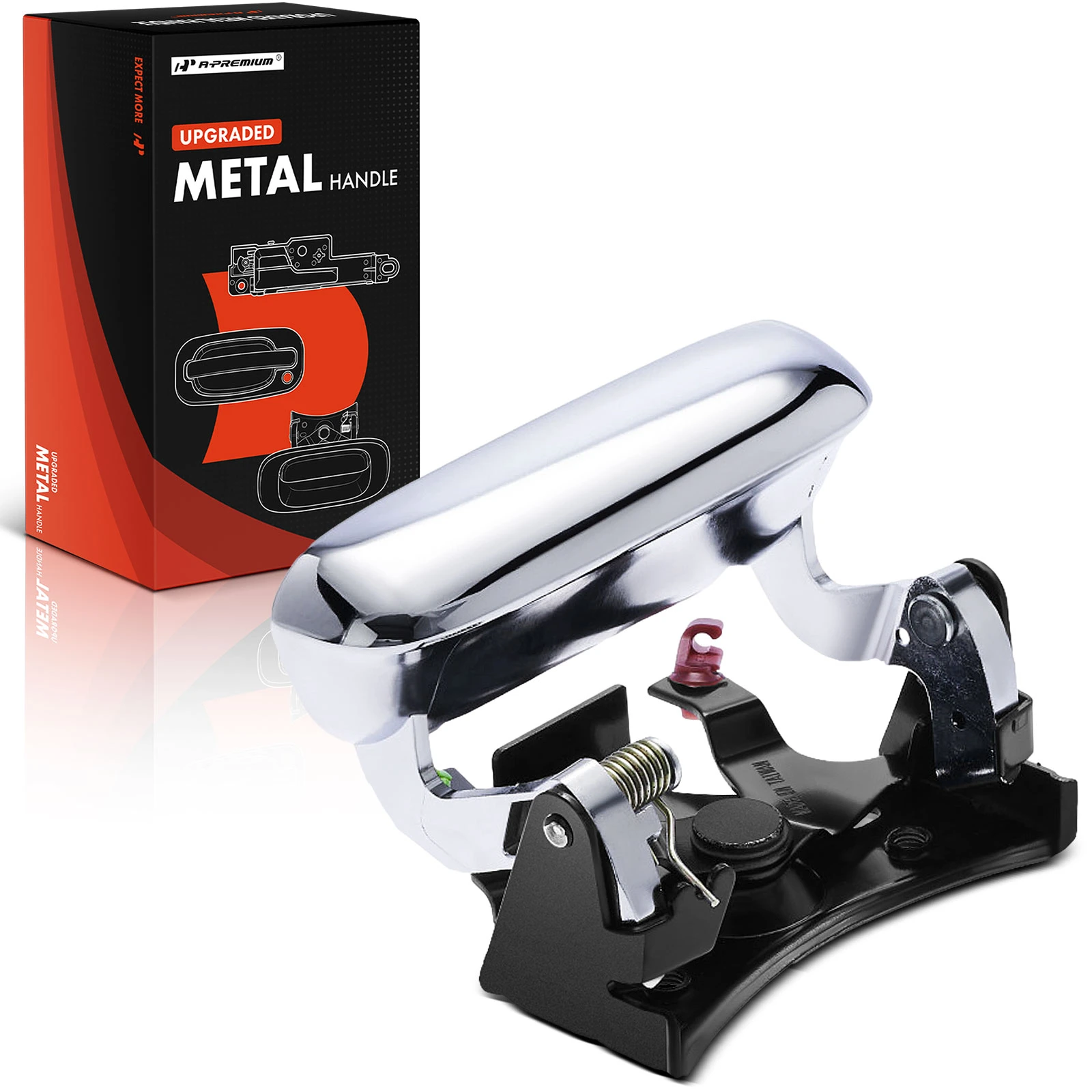 Rear Upgraded Metal Tailgate Chrome Tailgate Handle without Keyhole for 2005-2008 Hummer H2