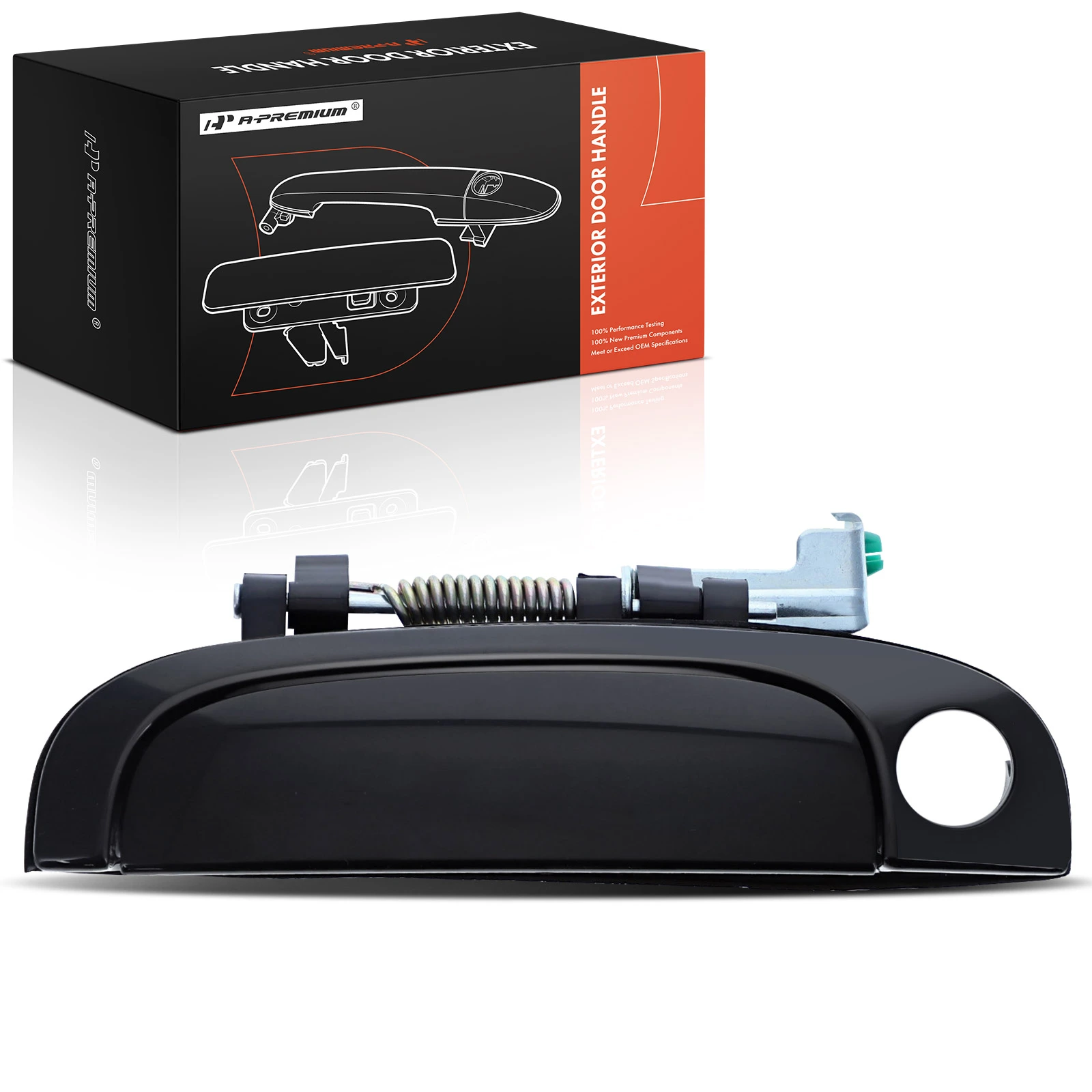 Front Driver Smooth Black Exterior Door Handle