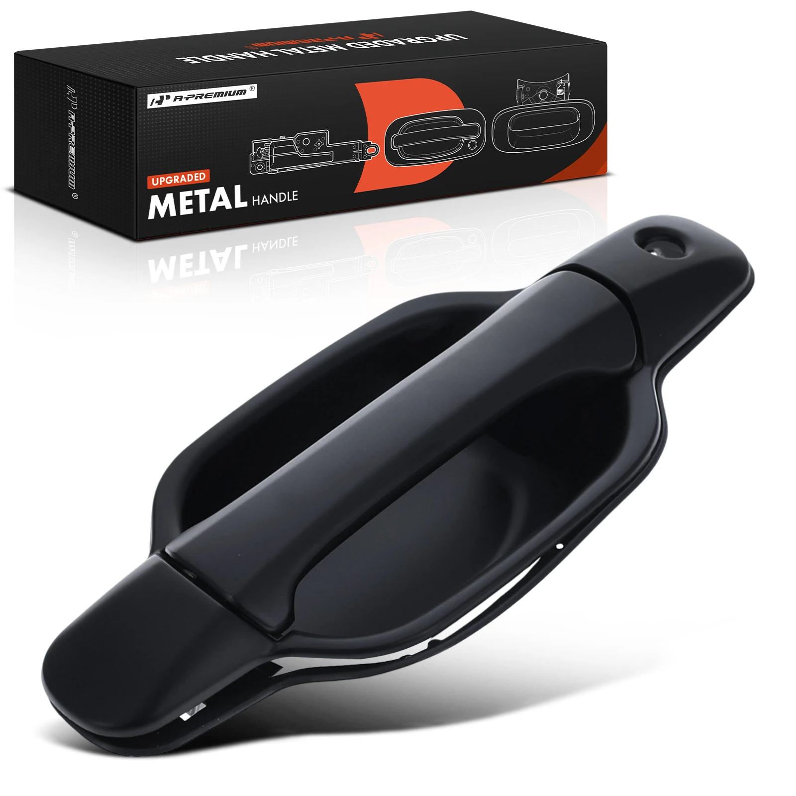 Front Driver Upgraded Metal Exterior Door Handle with Key hole