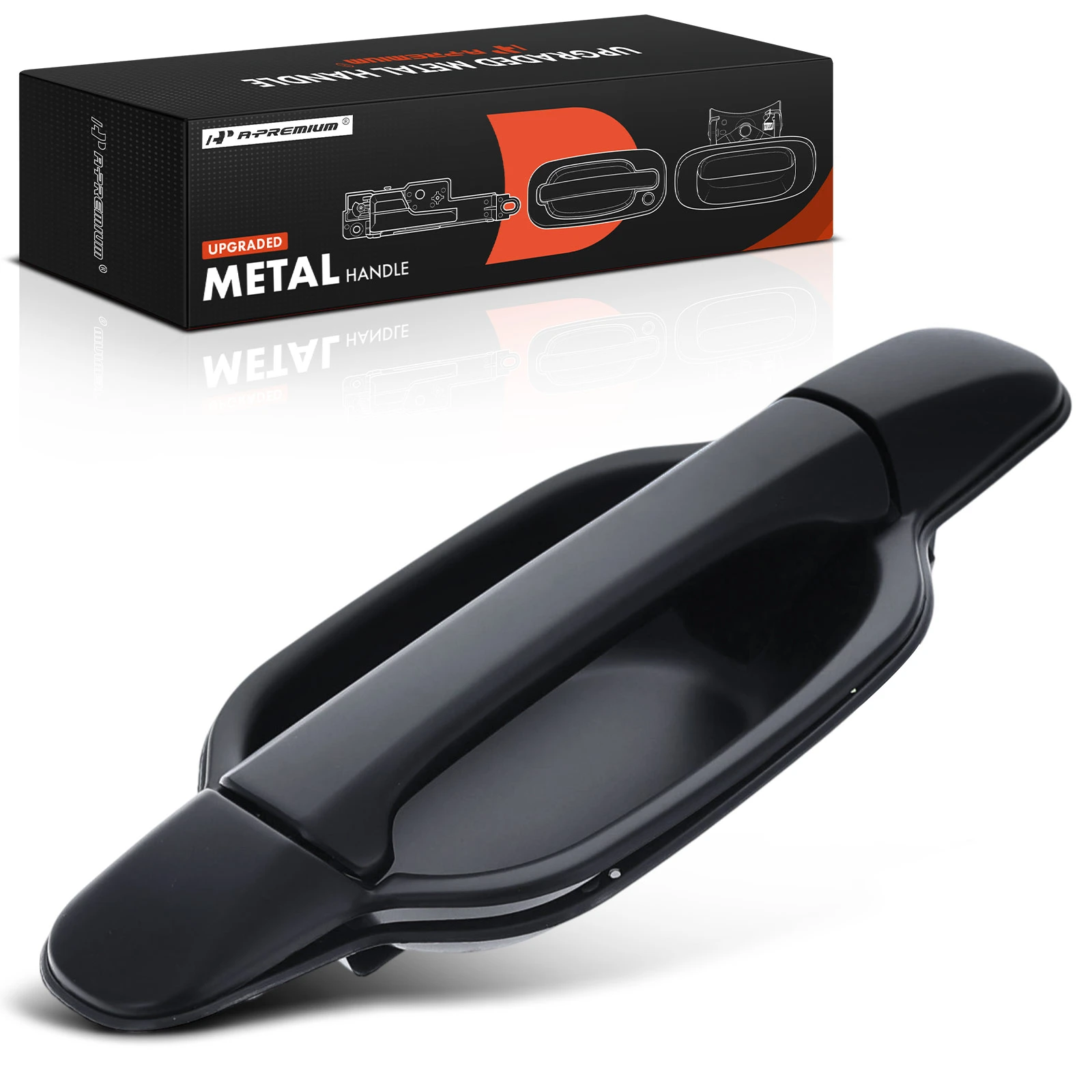 Rear Passenger Upgraded Metal Exterior Door Handle