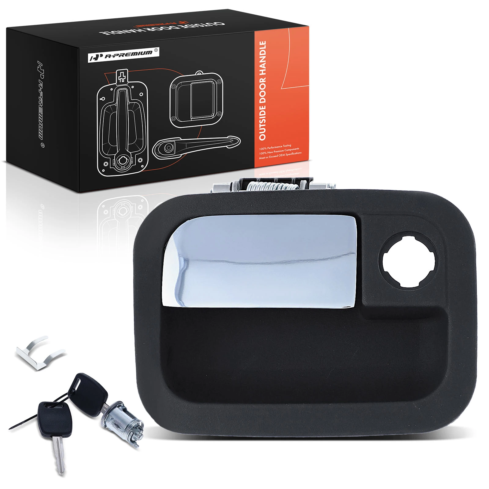 Front Driver Metal Exterior Door Handle