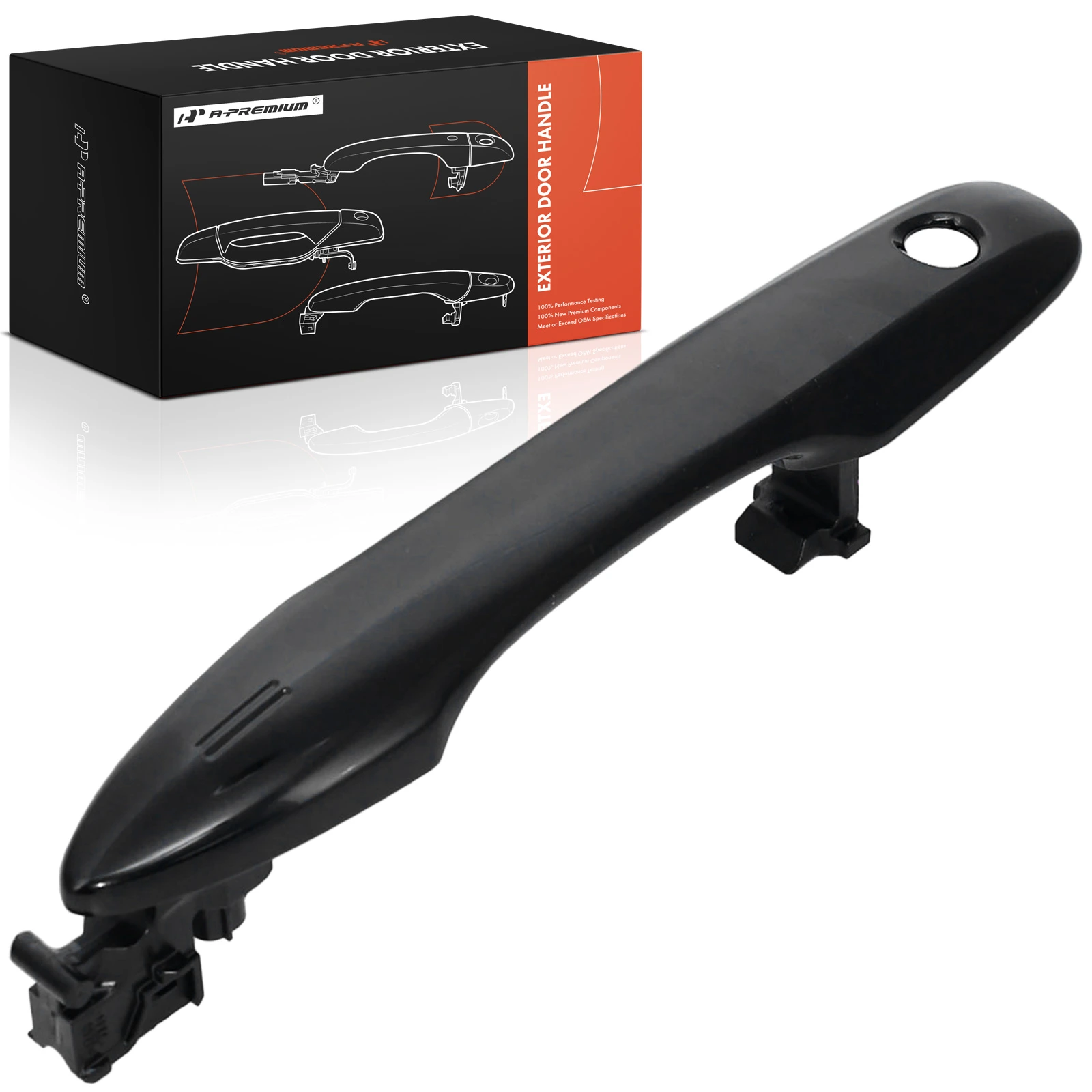 Front Driver Black Exterior Door Handle