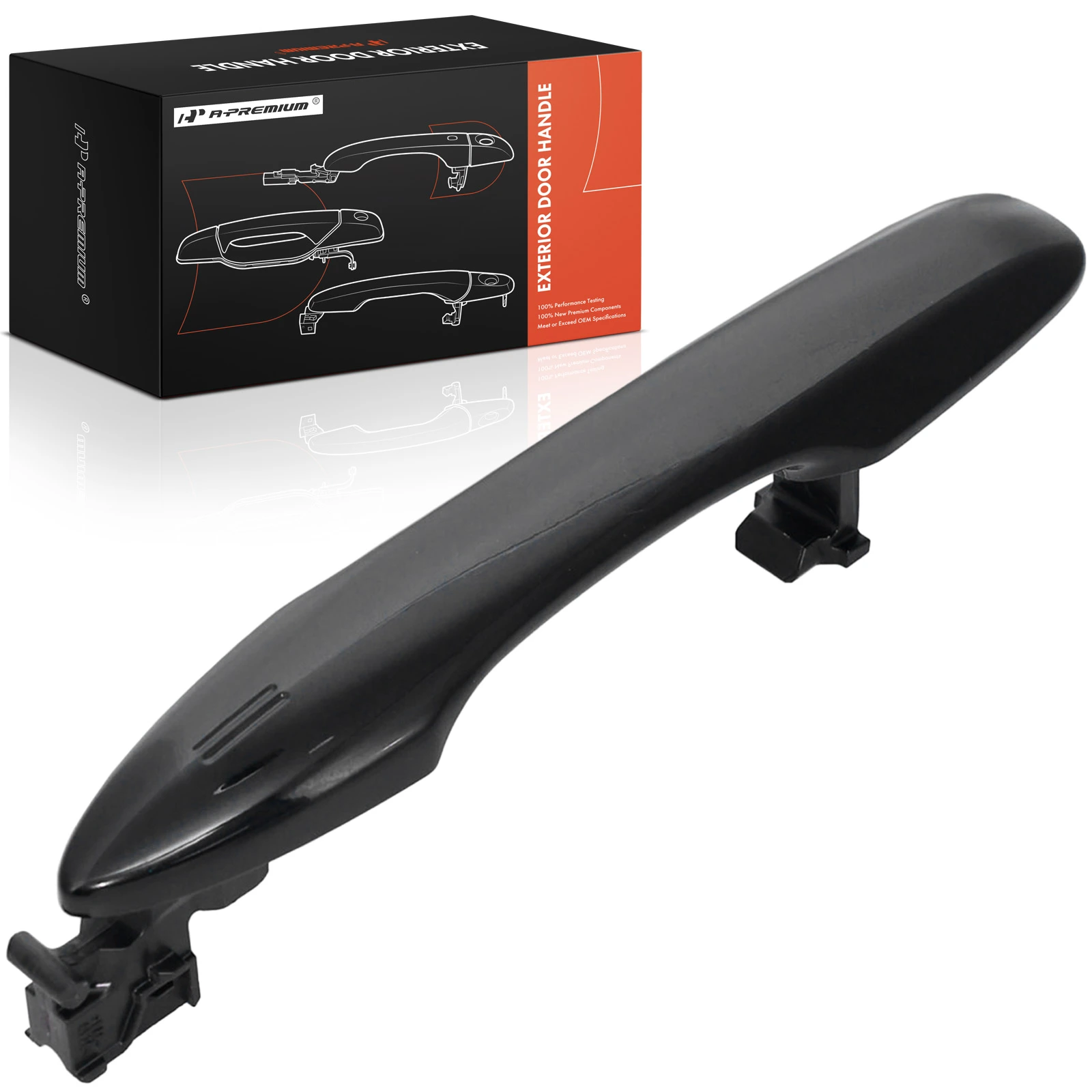 Front Passenger Black Exterior Door Handle