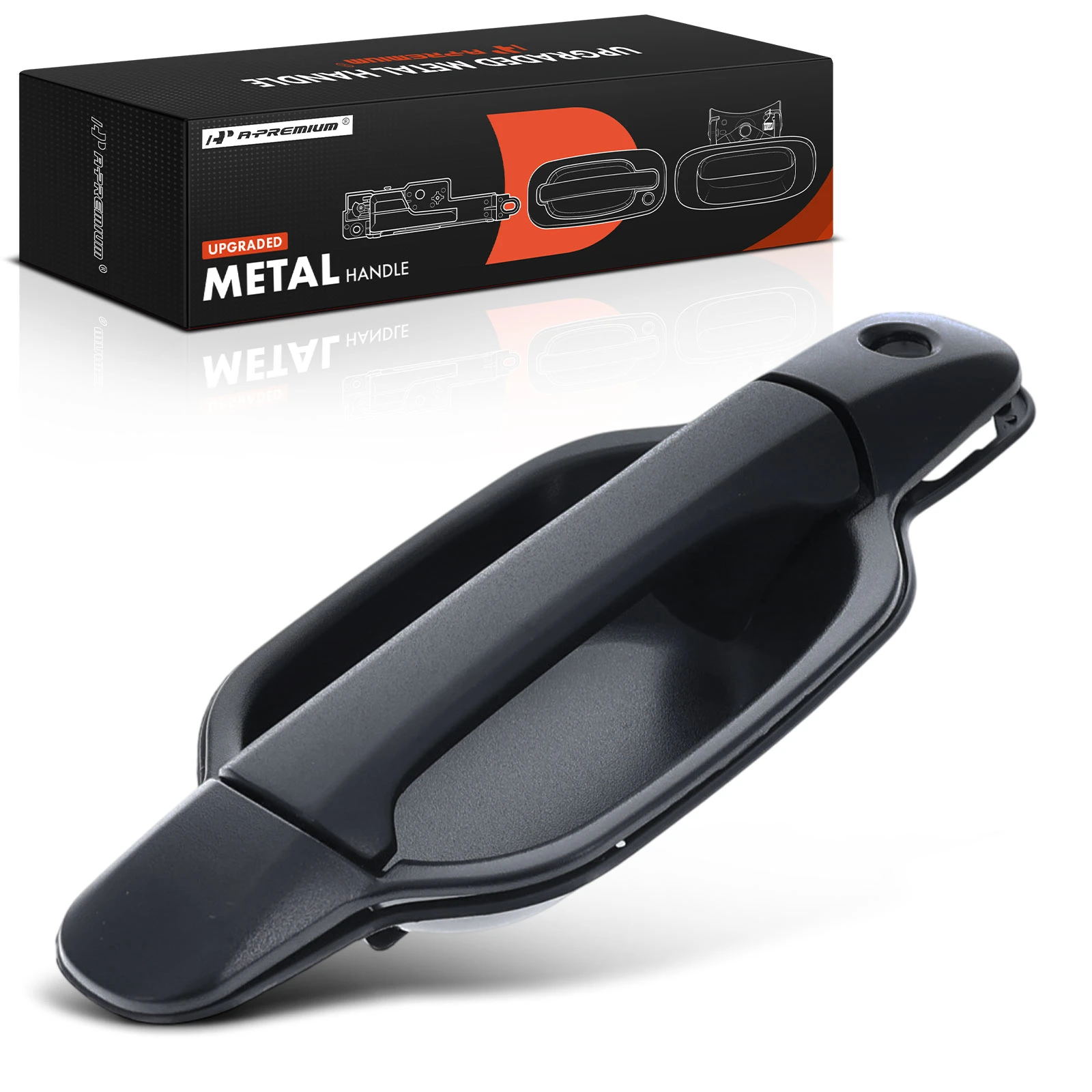 Front Passenger Upgraded Metal Exterior Door Handle with Keyhole