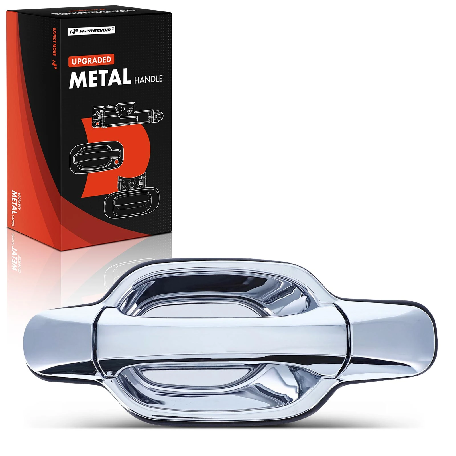 Rear Driver Upgraded Metal Exterior Door Handle Chrome