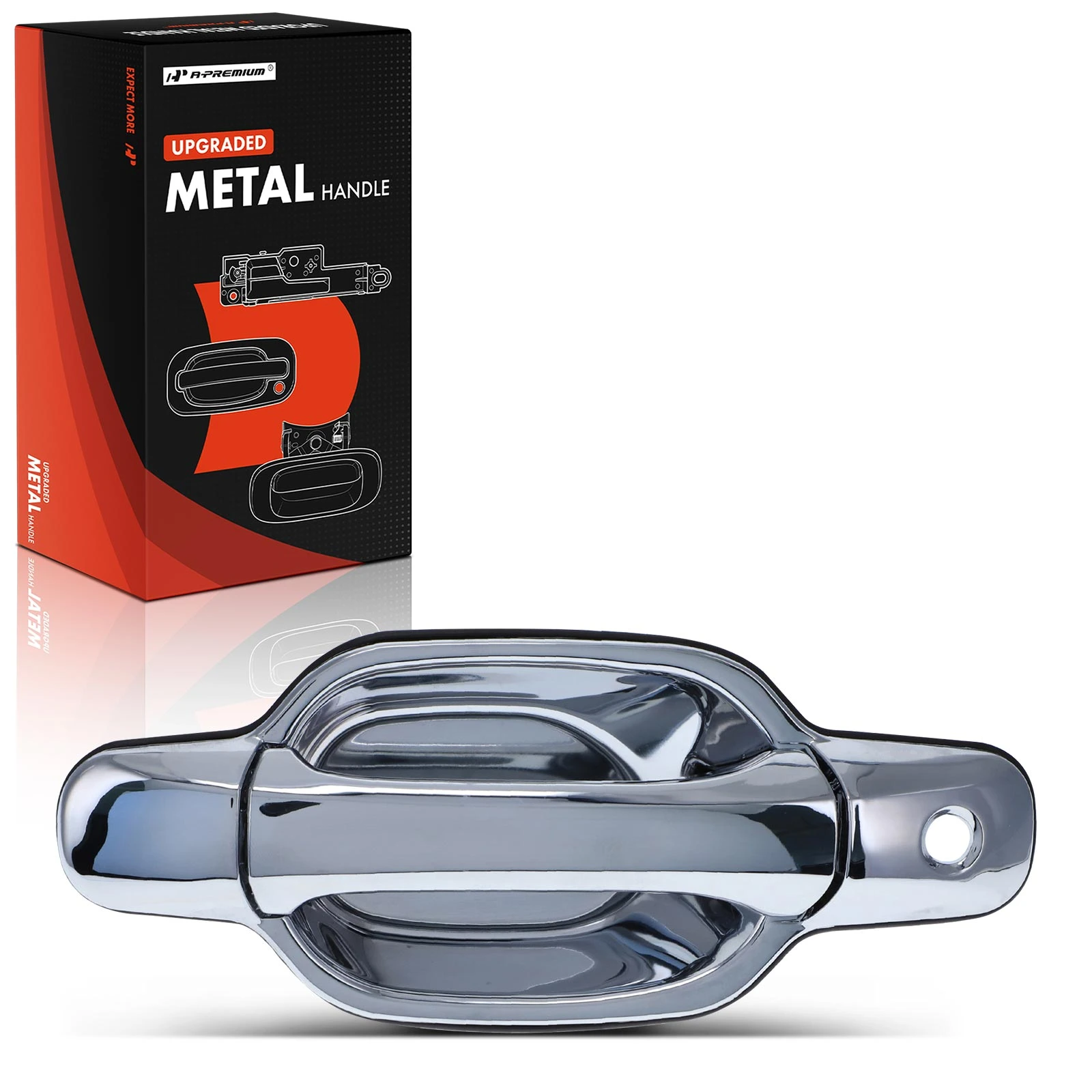 Front Driver Exterior Door Handle with Keyhole Upgraded Metal