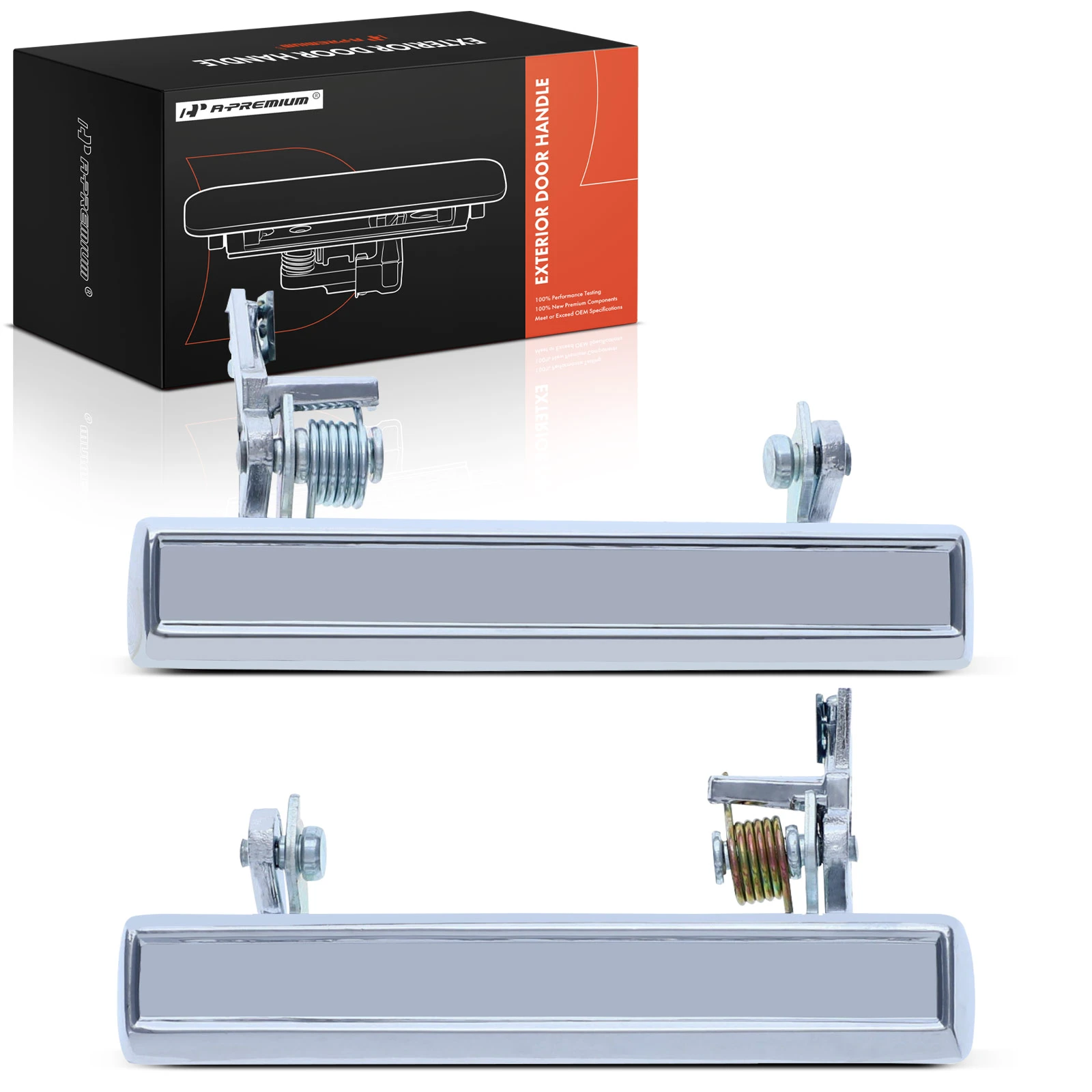 2 Pcs Front Driver Chrome Exterior Door Handle