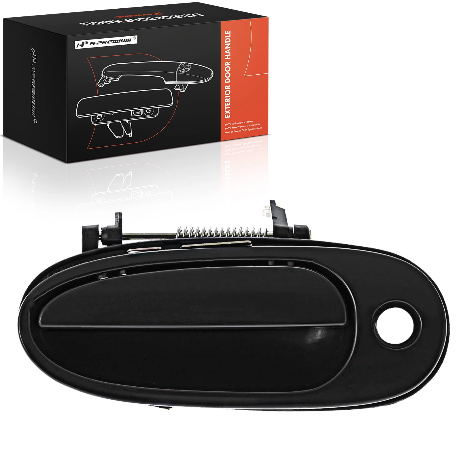 Front Driver Smooth Black Exterior Door Handle for 1999-2005 Pontiac Grand Am