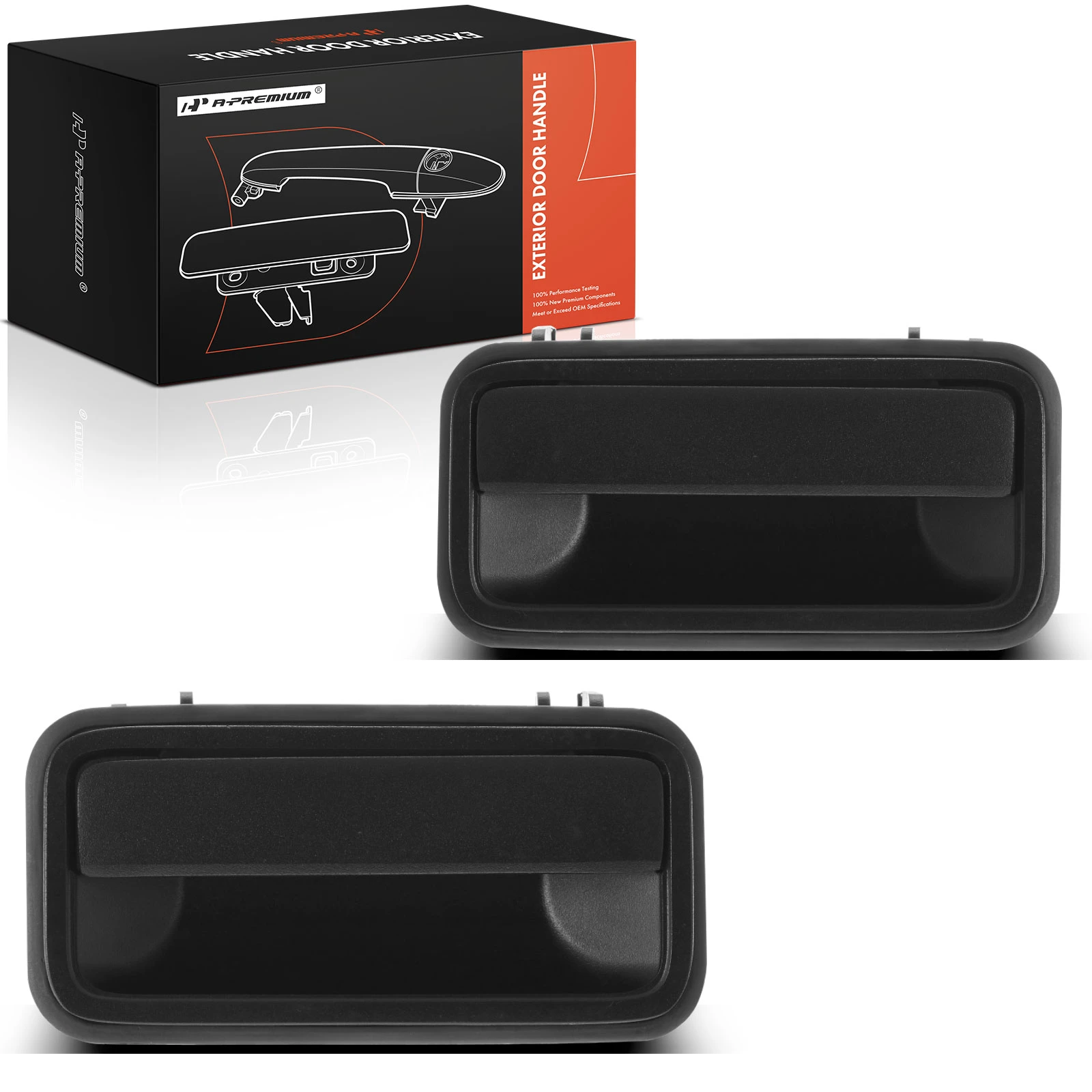 2 Pcs Rear Black Exterior Door Handle for 1992-2000 GMC Yukon