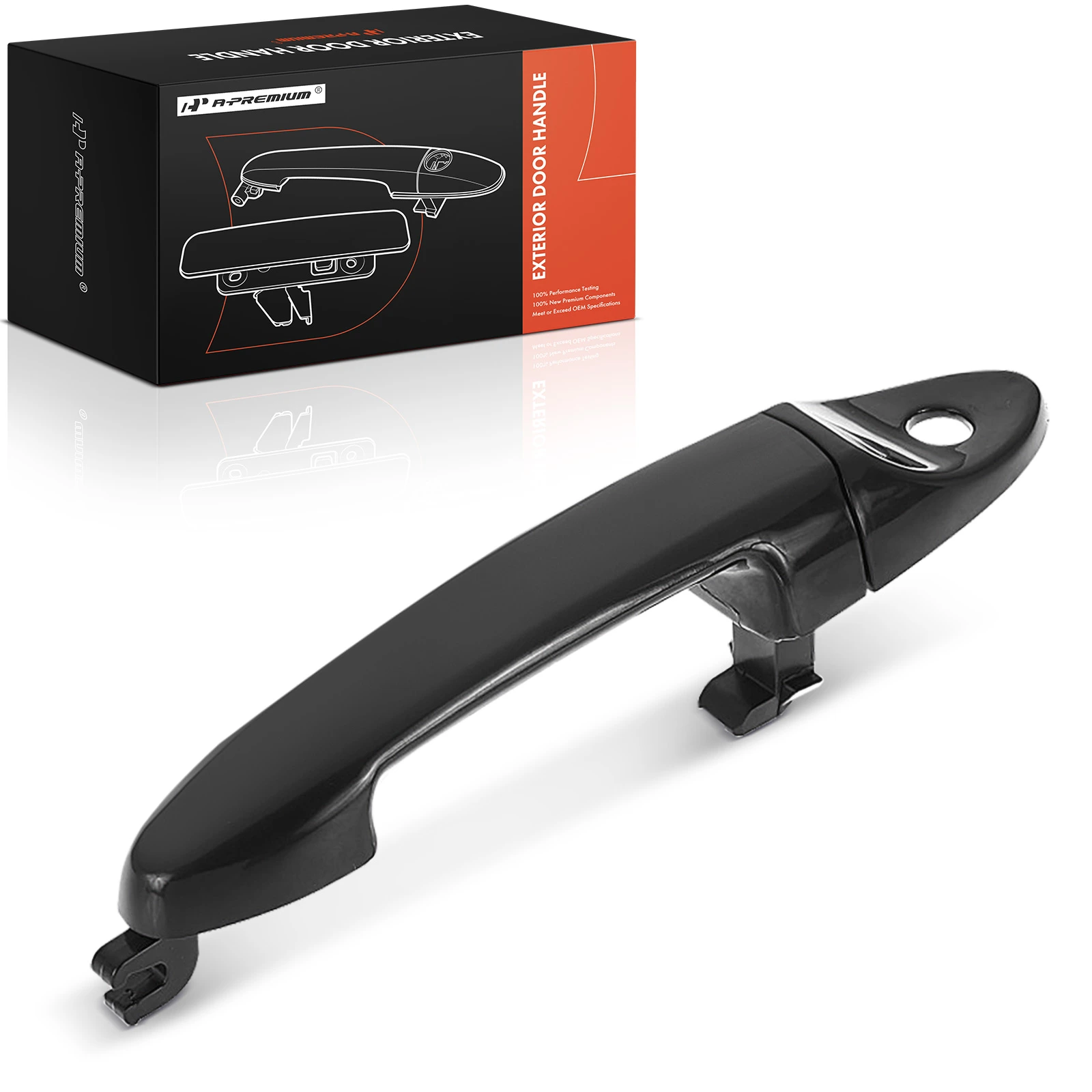 Front Driver Black Exterior Door Handle