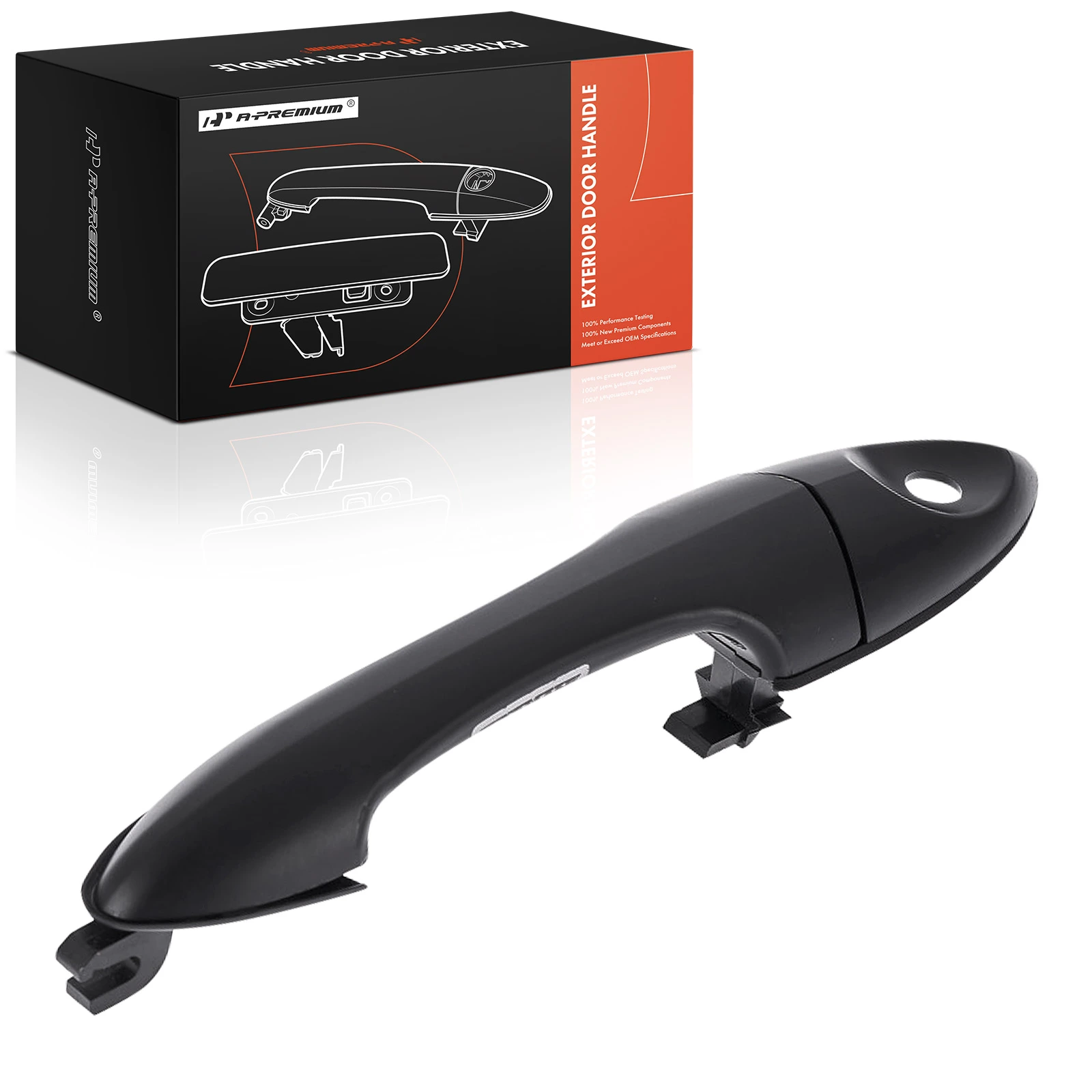 Front Driver or Passenger Black Exterior Door Handle