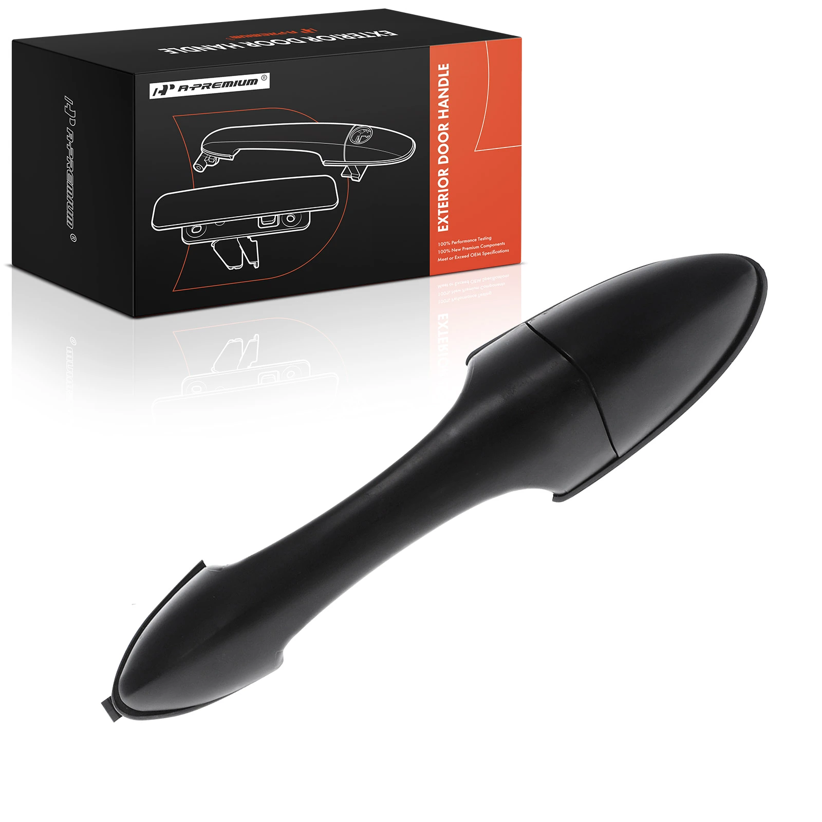 Front Passenger or Rear Driver or Passenger Black Exterior Door Handle