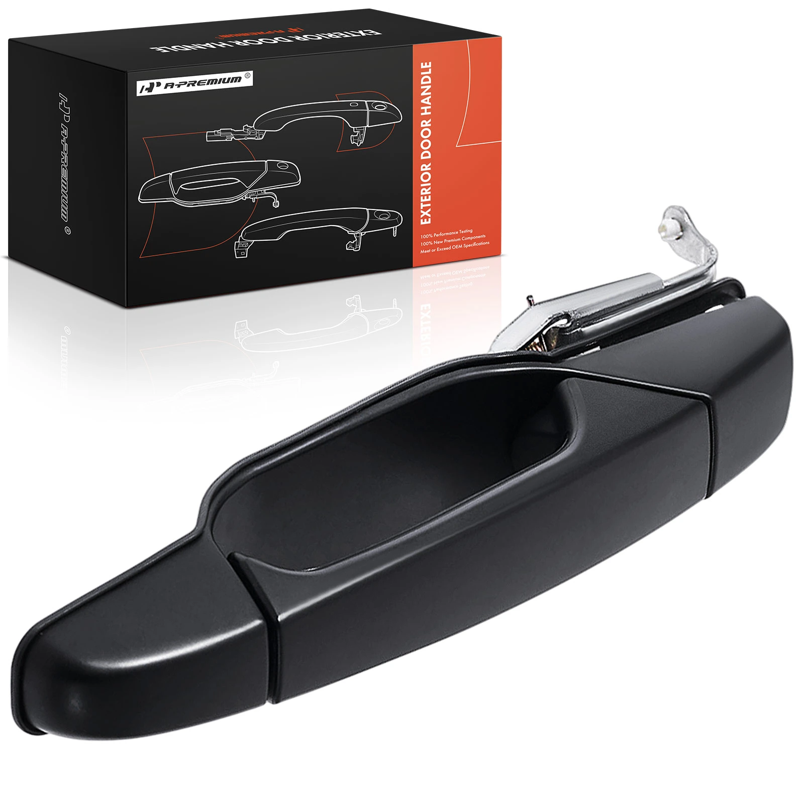 Rear Driver Black Exterior Door Handle for 2007-2014 GMC Yukon