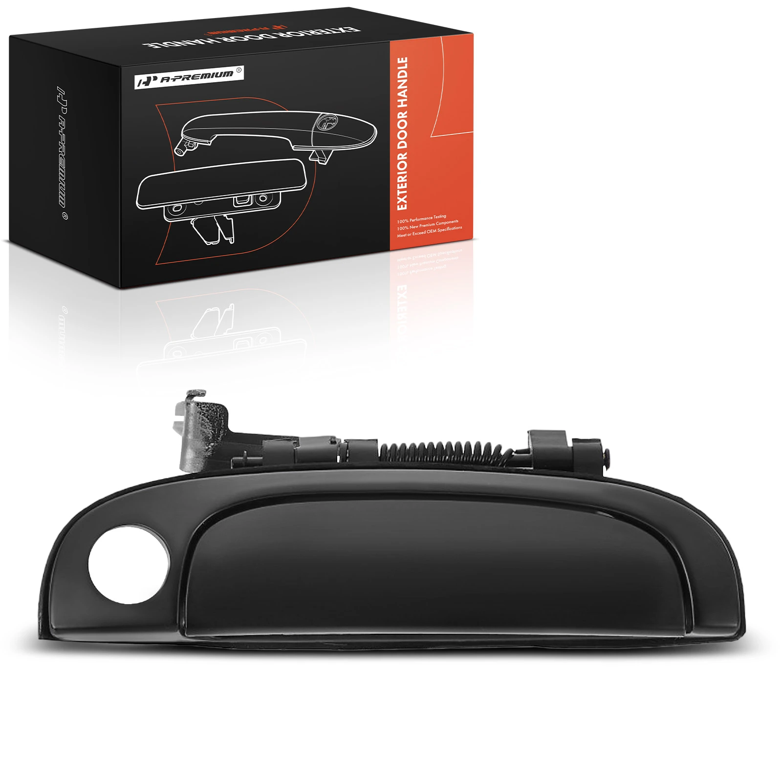 Front Passenger Primed Black Exterior Door Handle