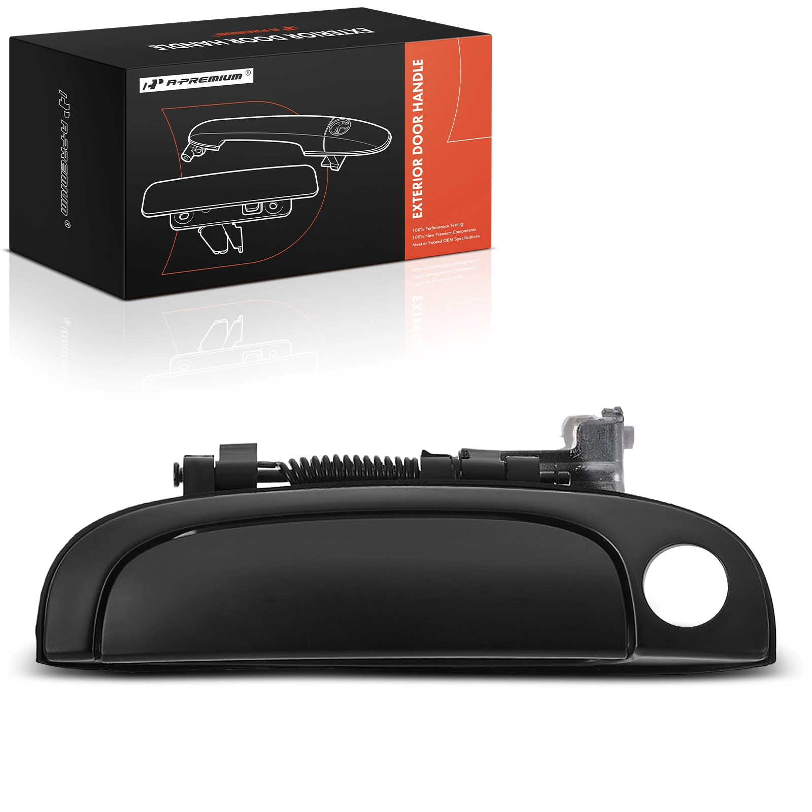 Front Driver Primed Black Exterior Door Handle